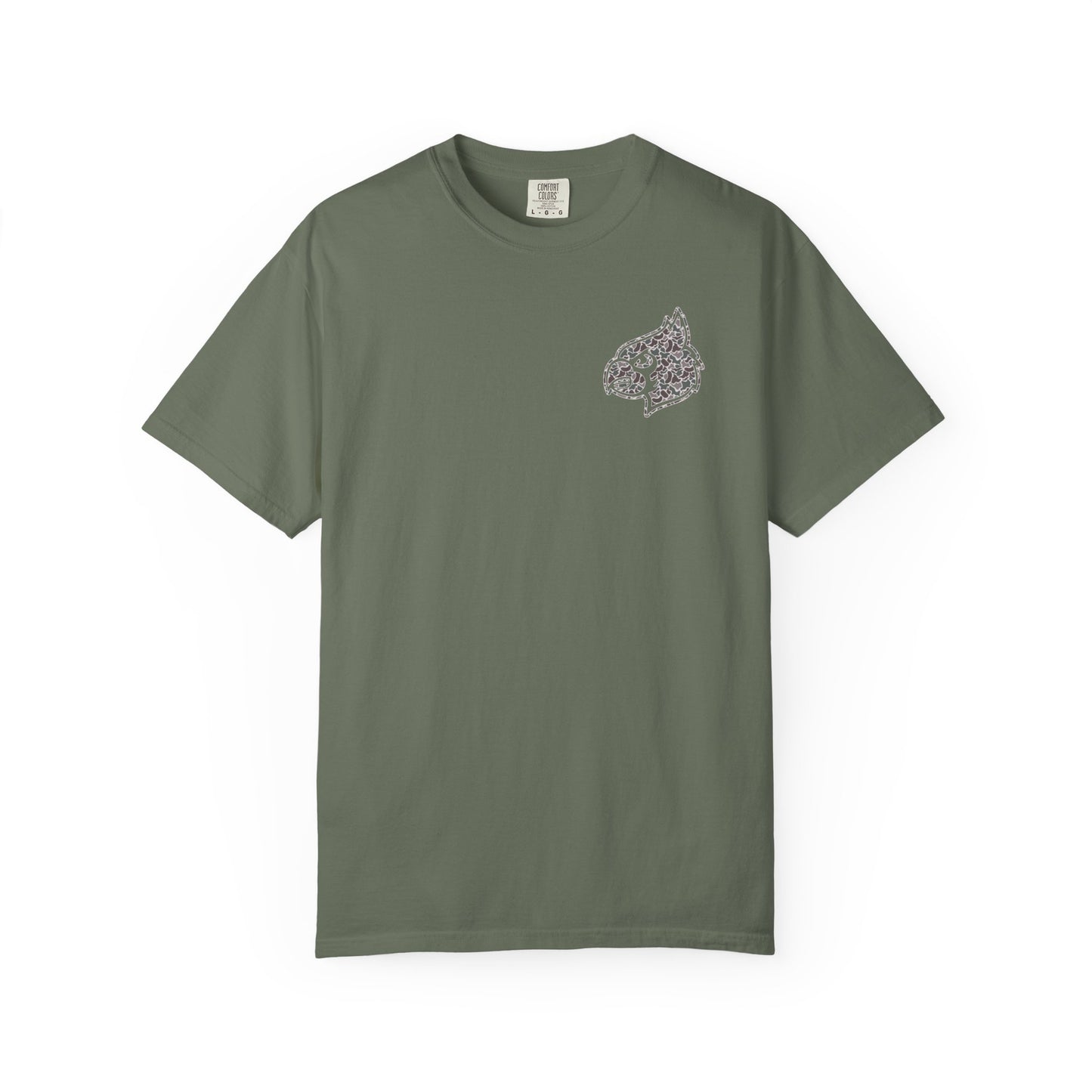 Old School Camo Cardinal Pocket + HG Cardinals - Comfort Colors T Shirt