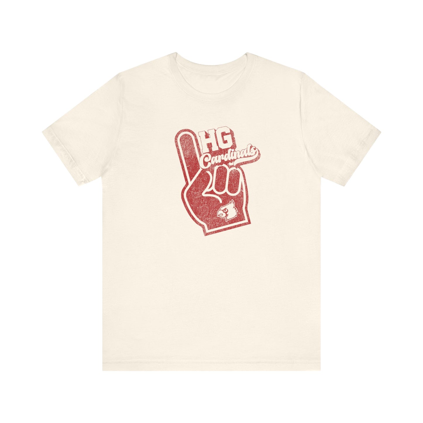 Vintage Foam Finger HG Cardinals - Bella + Canvas Short Sleeve Tee