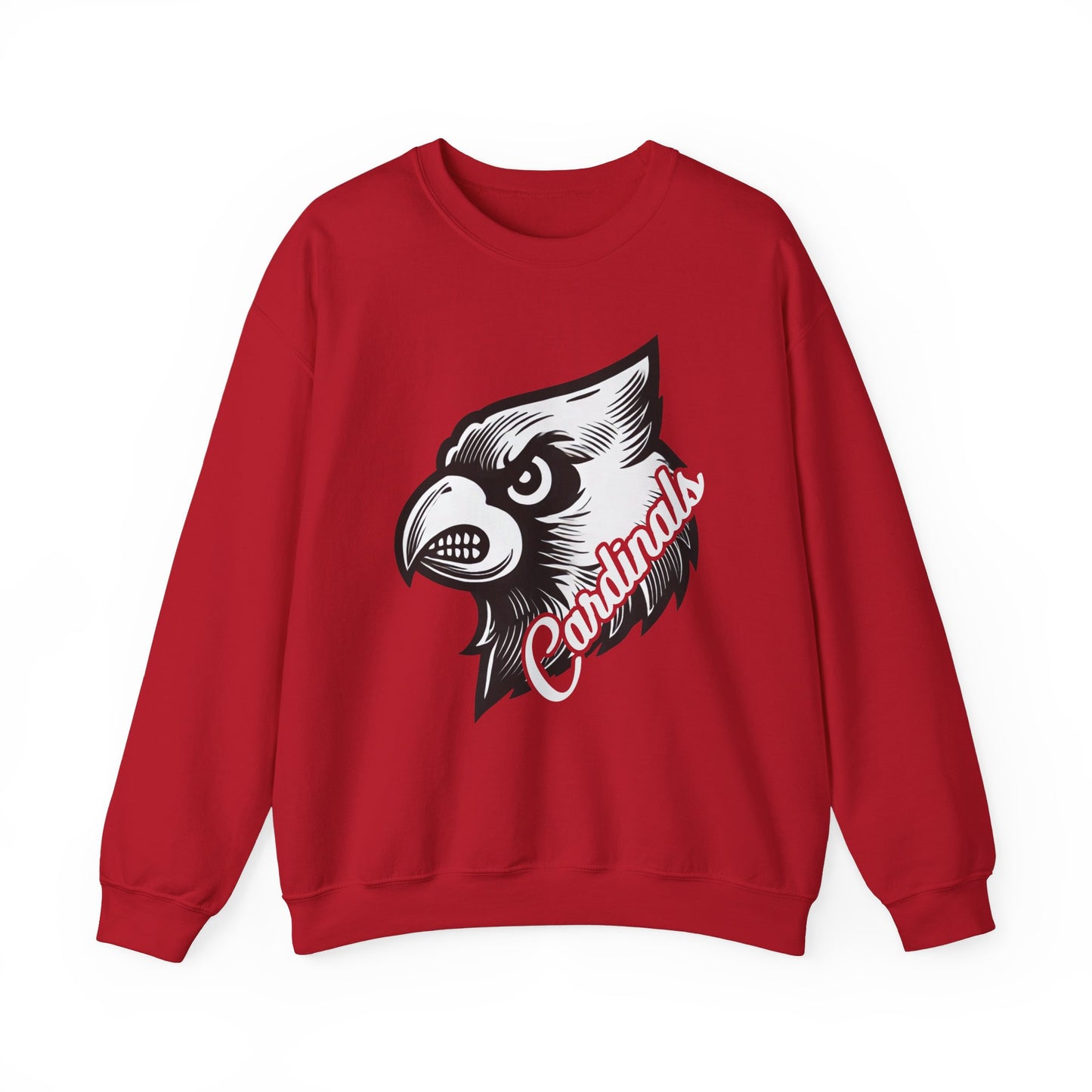 Cardinals Inset Text - Unisex Heavy Blend™ Crewneck Sweatshirt
