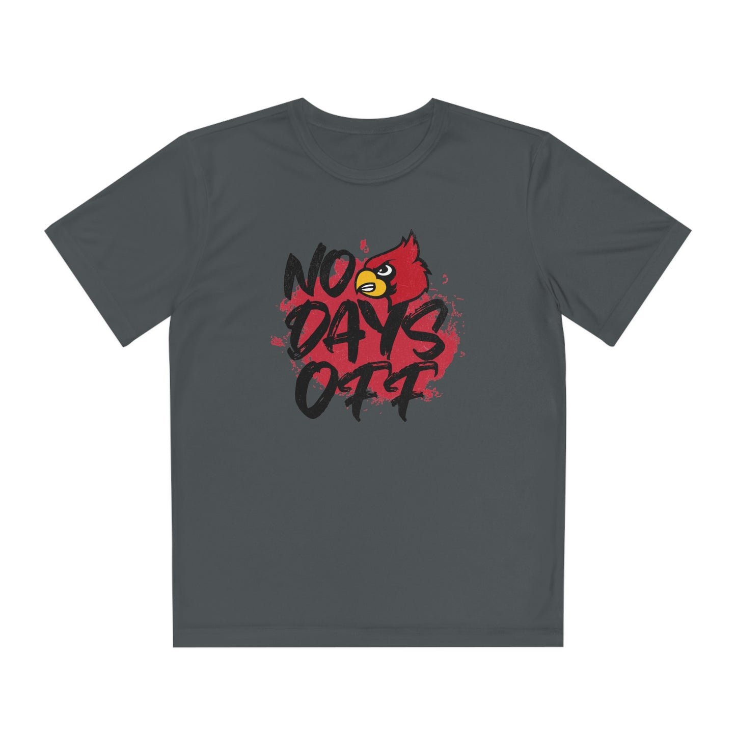 No Days Off Cardinal - Youth Sport-Tek® Competitor™ Tee