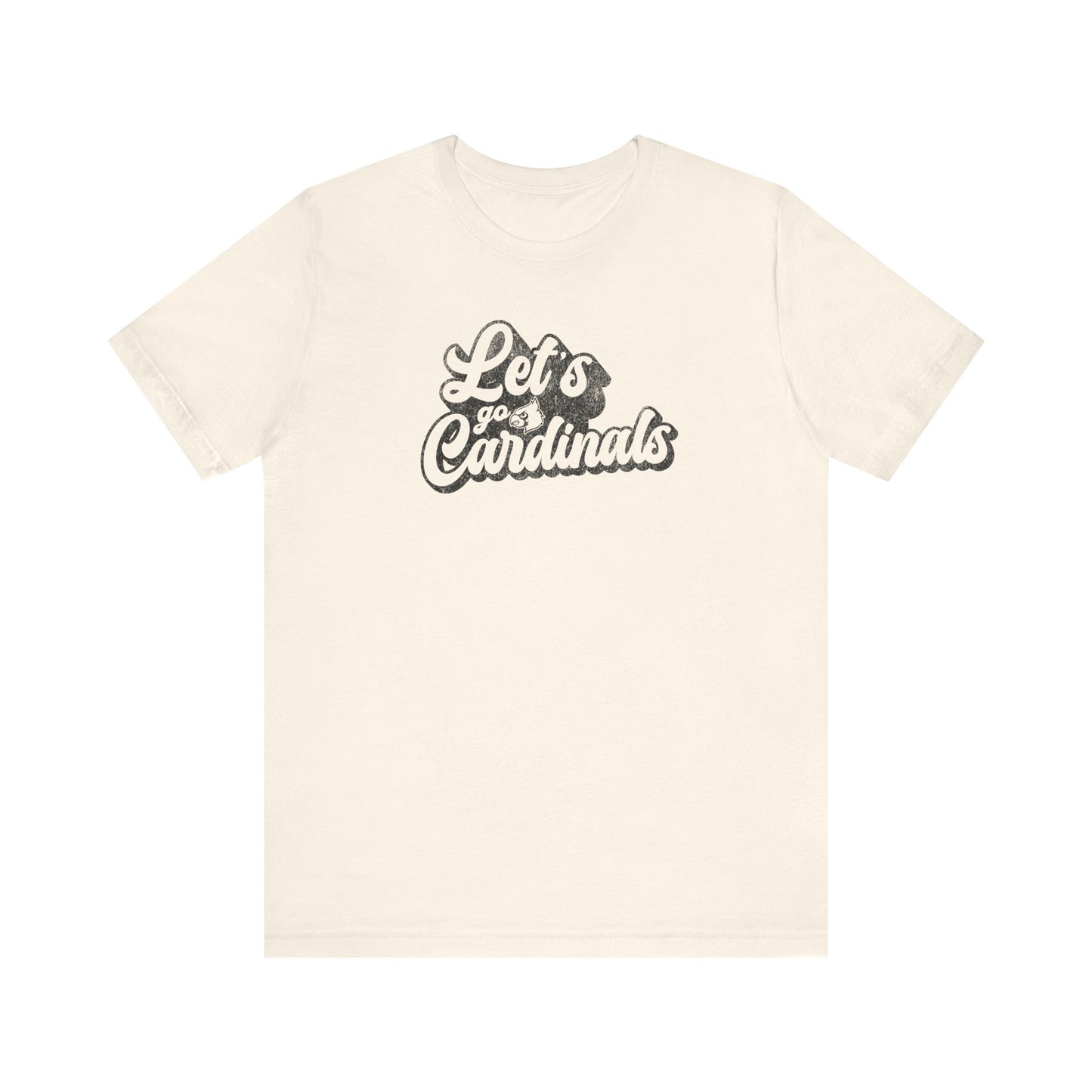 Vintage Let's Go Cardinals - Bella + Canvas Short Sleeve Tee