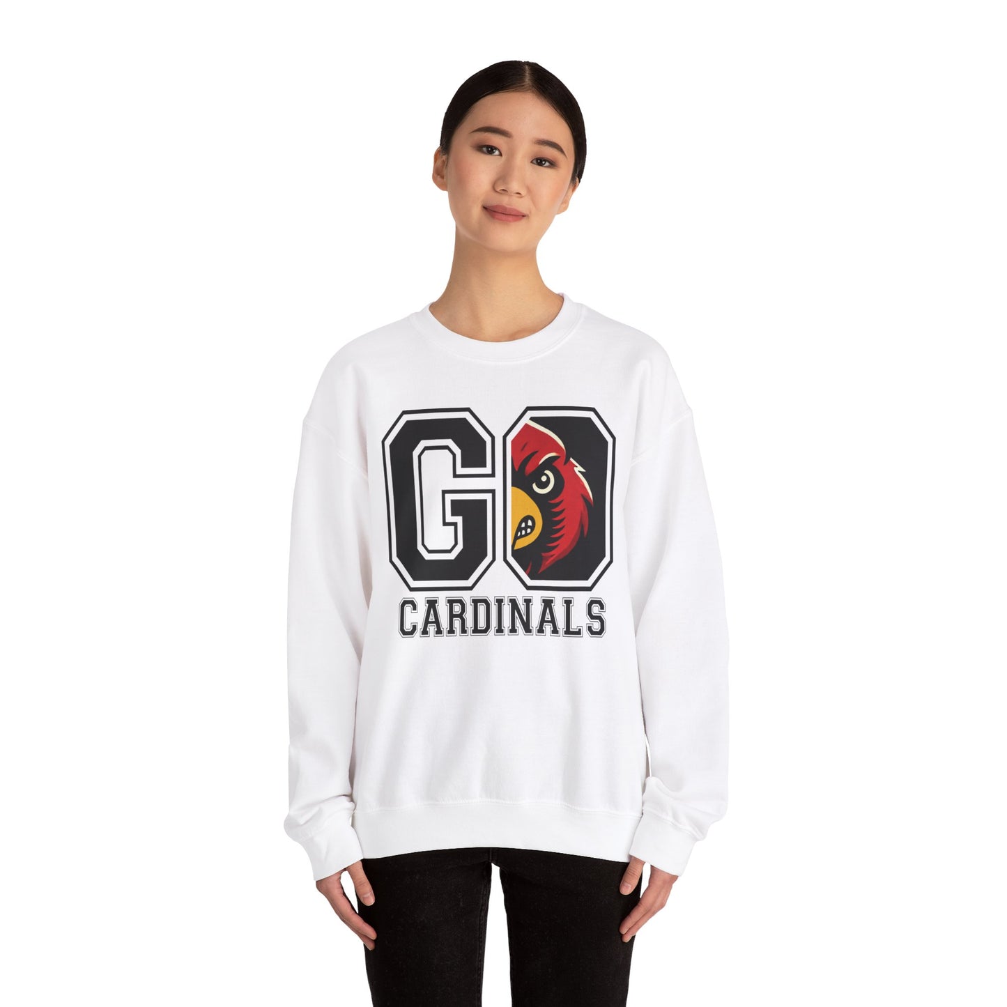 Go Cardinals Red - Unisex Heavy Blend™ Crewneck Sweatshirt