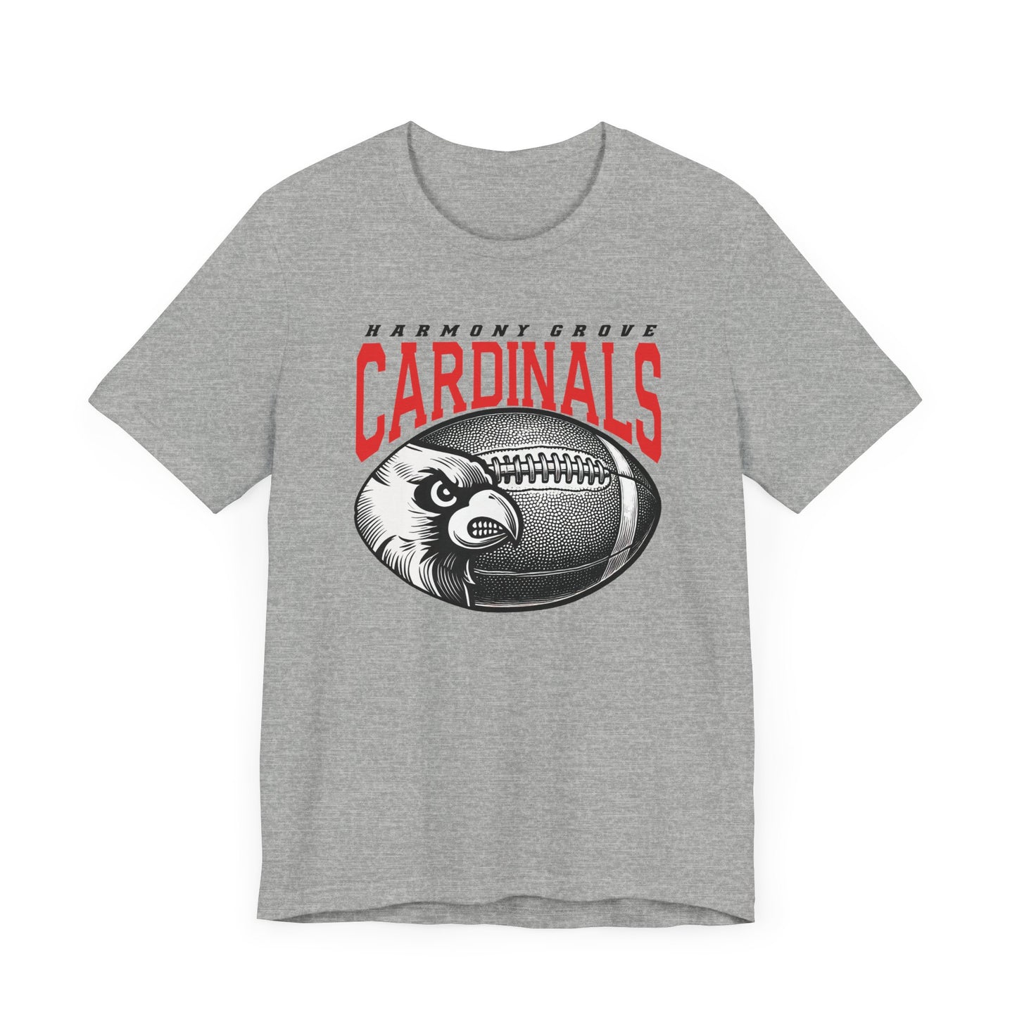 HG Cardinals Football Mascot Inset - Bella + Canvas Short Sleeve Tee