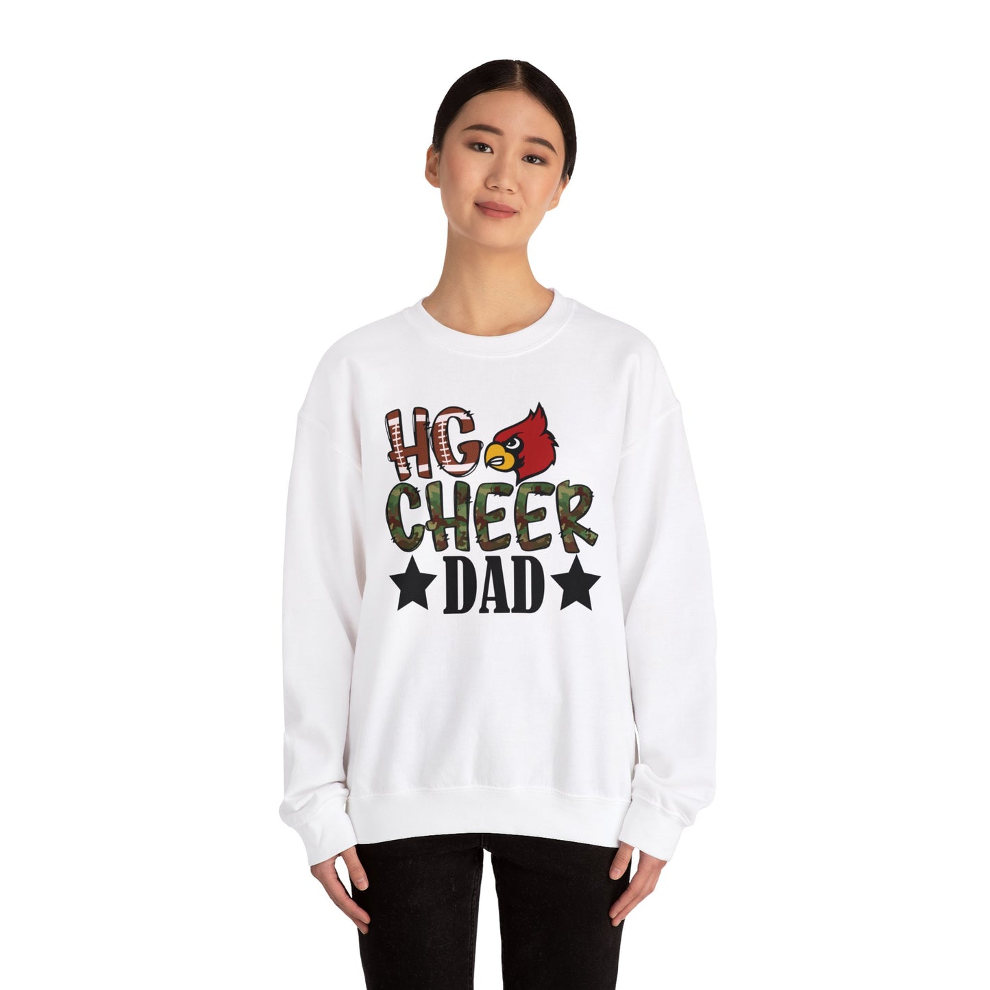 HG Cheer Dad Football - Unisex Heavy Blend™ Crewneck Sweatshirt