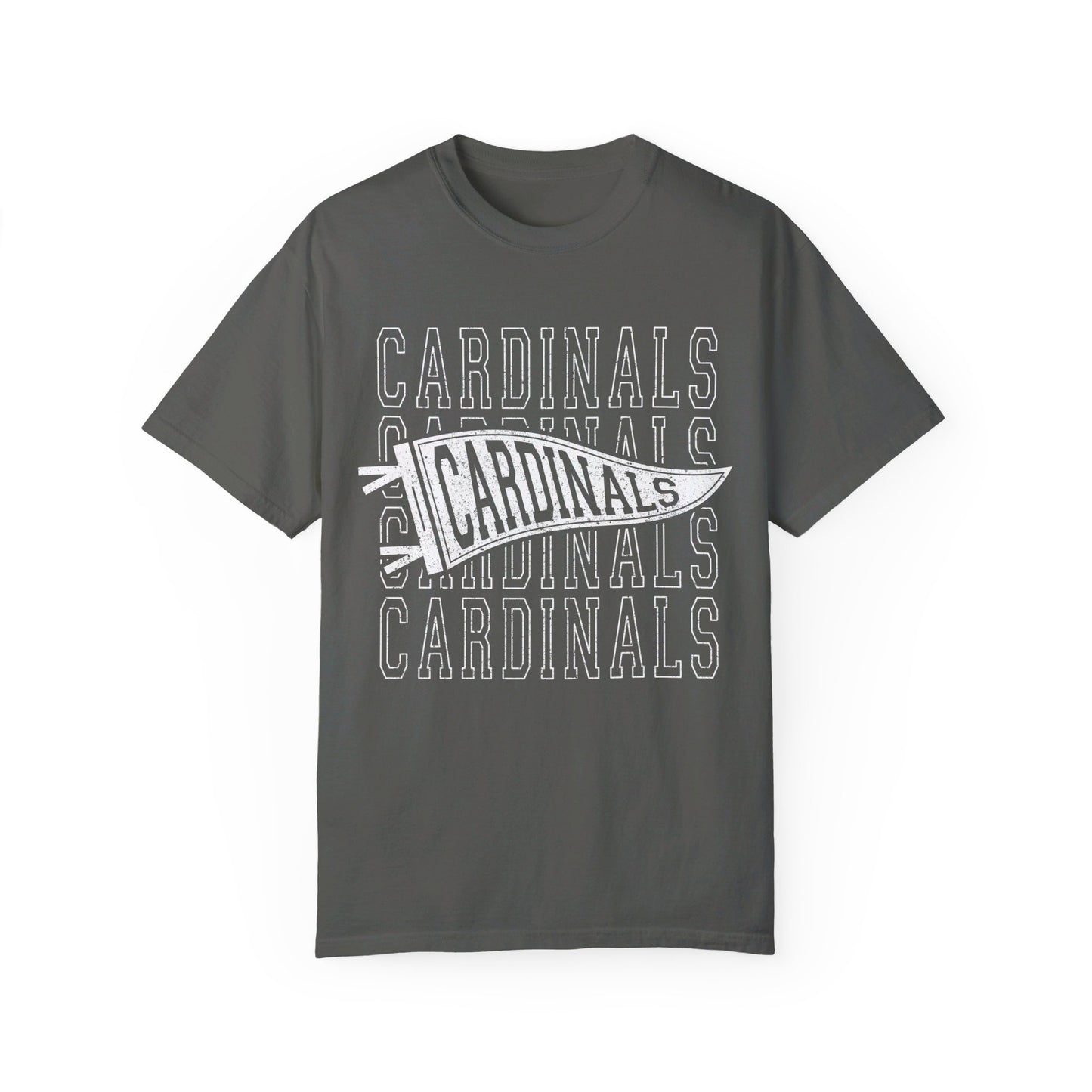 Cardinal Distressed Pennant - Comfort Colors T-shirt