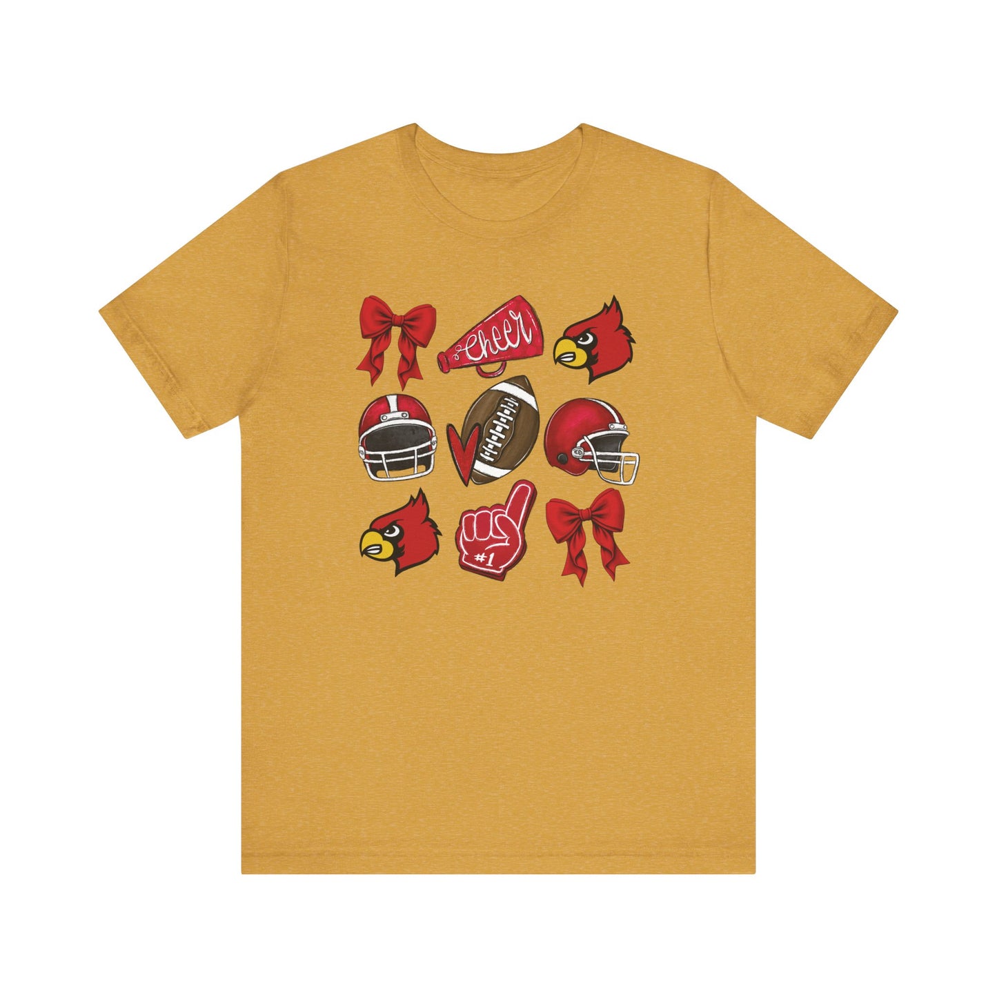 Football and Cheer Coquette - Bella + Canvas Short Sleeve Tee