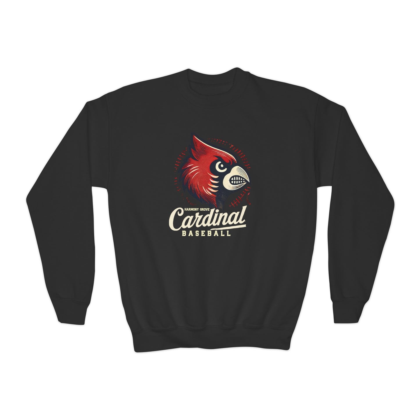 Vintage HG Cardinal Baseball - Youth Crew Sweatshirt