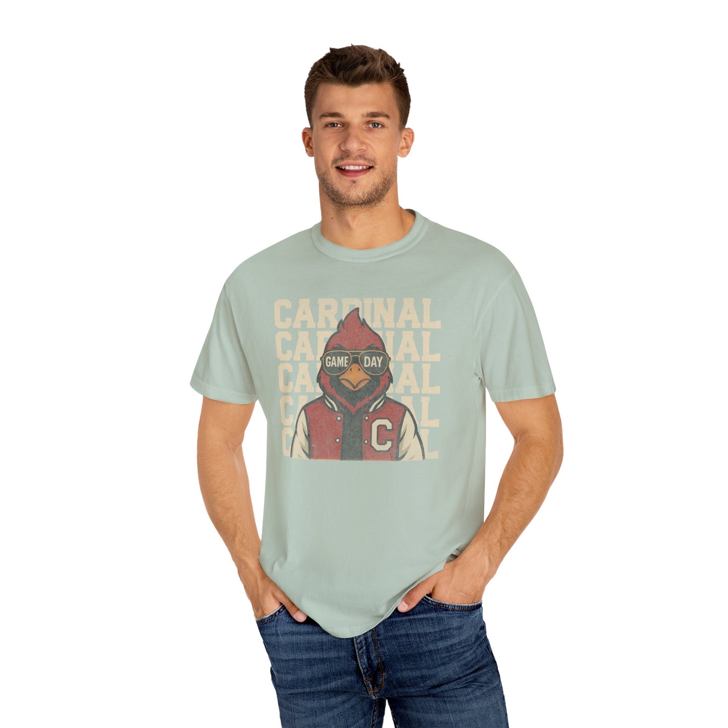 Cardinal Game Day Distressed - Comfort Colors T Shirt
