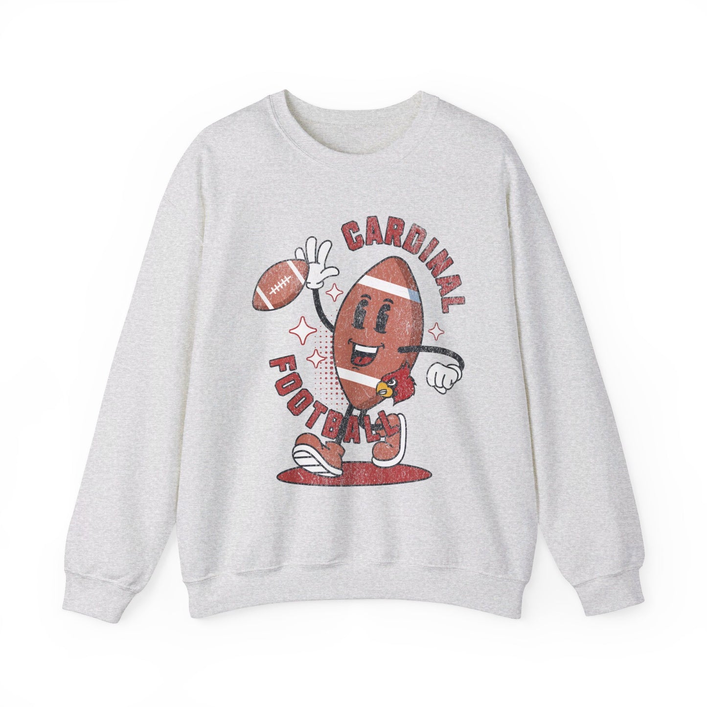 Retro Cardinal Football - Unisex Heavy Blend™ Crewneck Sweatshirt