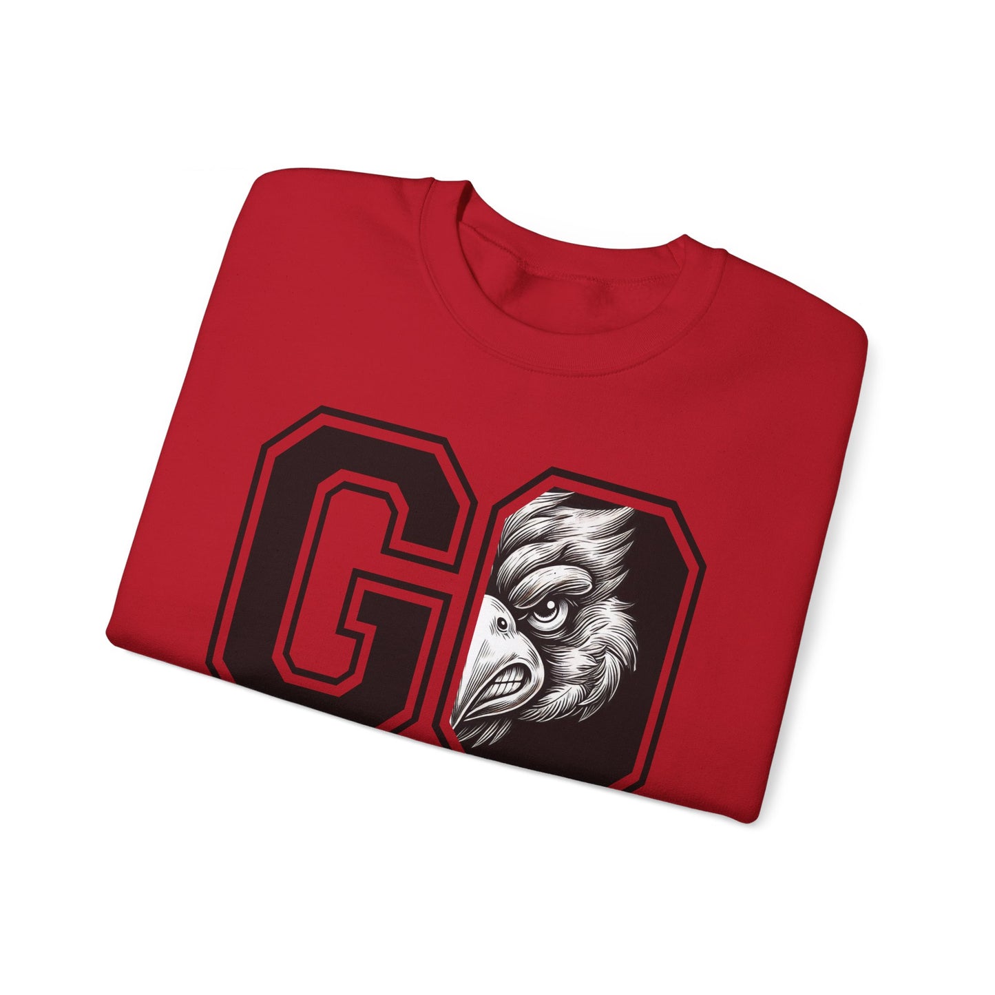 Go Cardinals Black and White - Unisex Heavy Blend™ Crewneck Sweatshirt