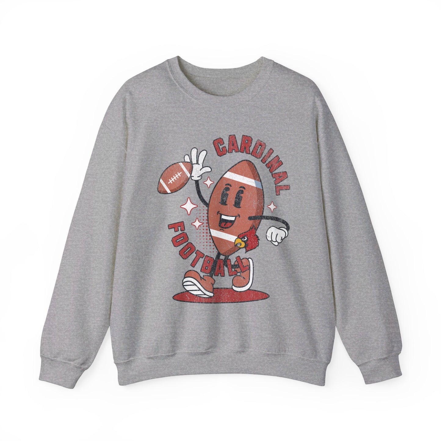 Retro Cardinal Football - Unisex Heavy Blend™ Crewneck Sweatshirt