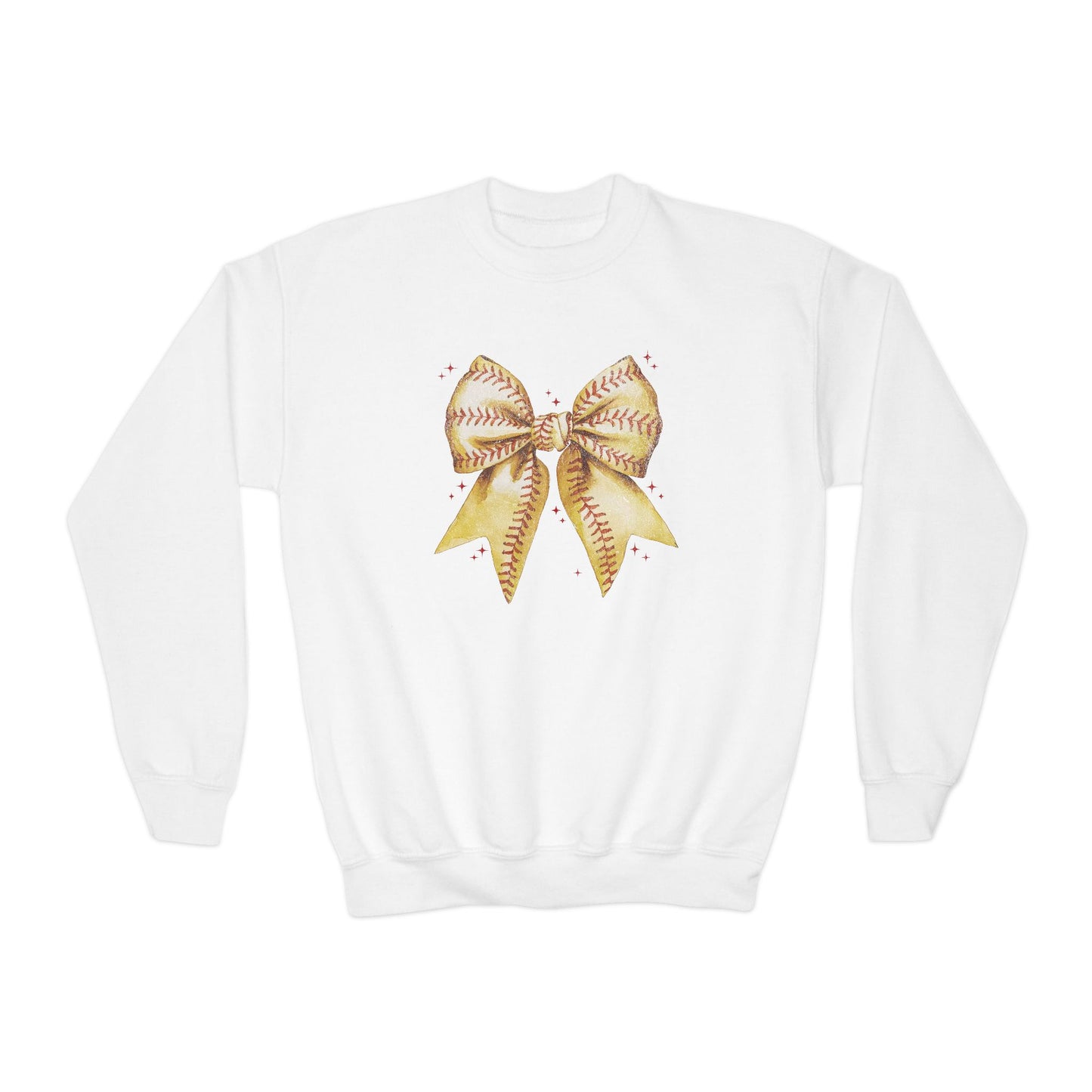 Game Day Softball Coquette - Youth Crew Sweatshirt