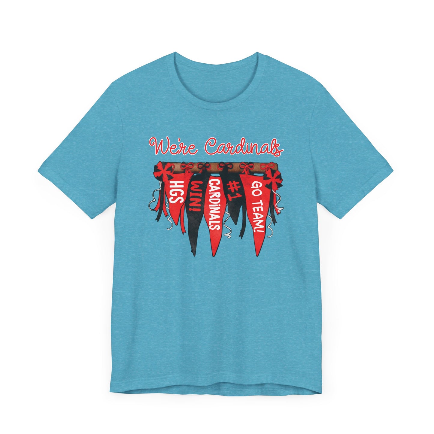 Cardinals Pennant Banner - Bella + Canvas Short Sleeve Tee