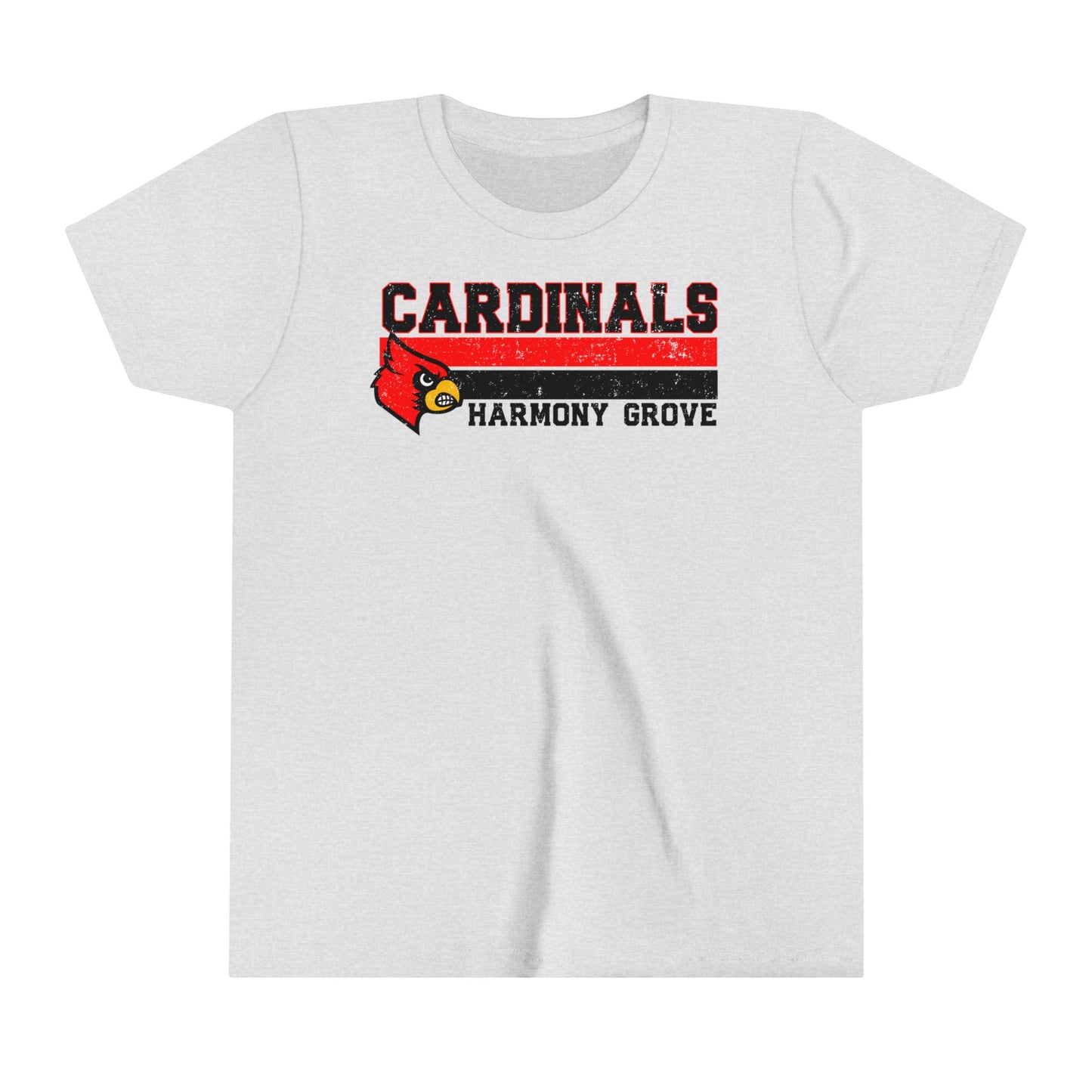 Cardinals Harmony Grove Stripe - Bella + Canvas Youth Tee