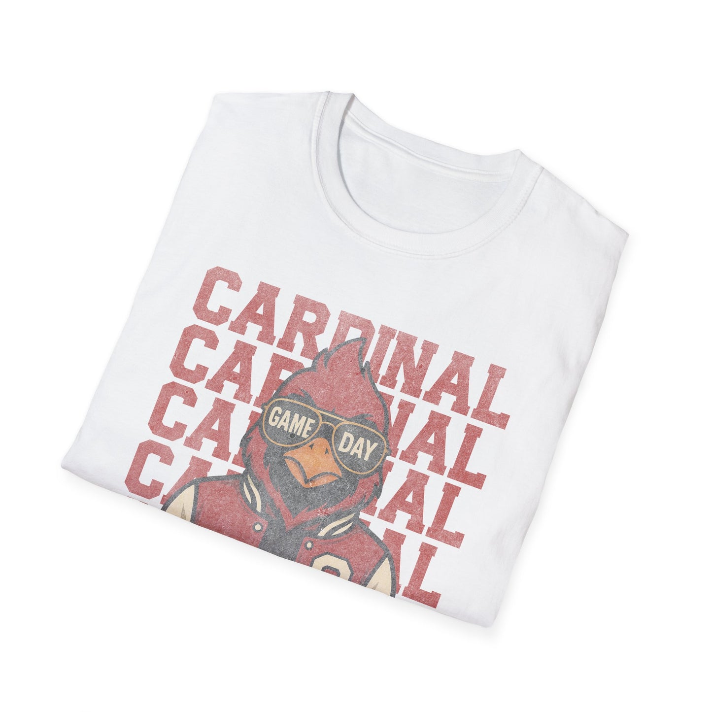 Cardinal Game Day Distressed - Unisex Softstyle T-Shirt