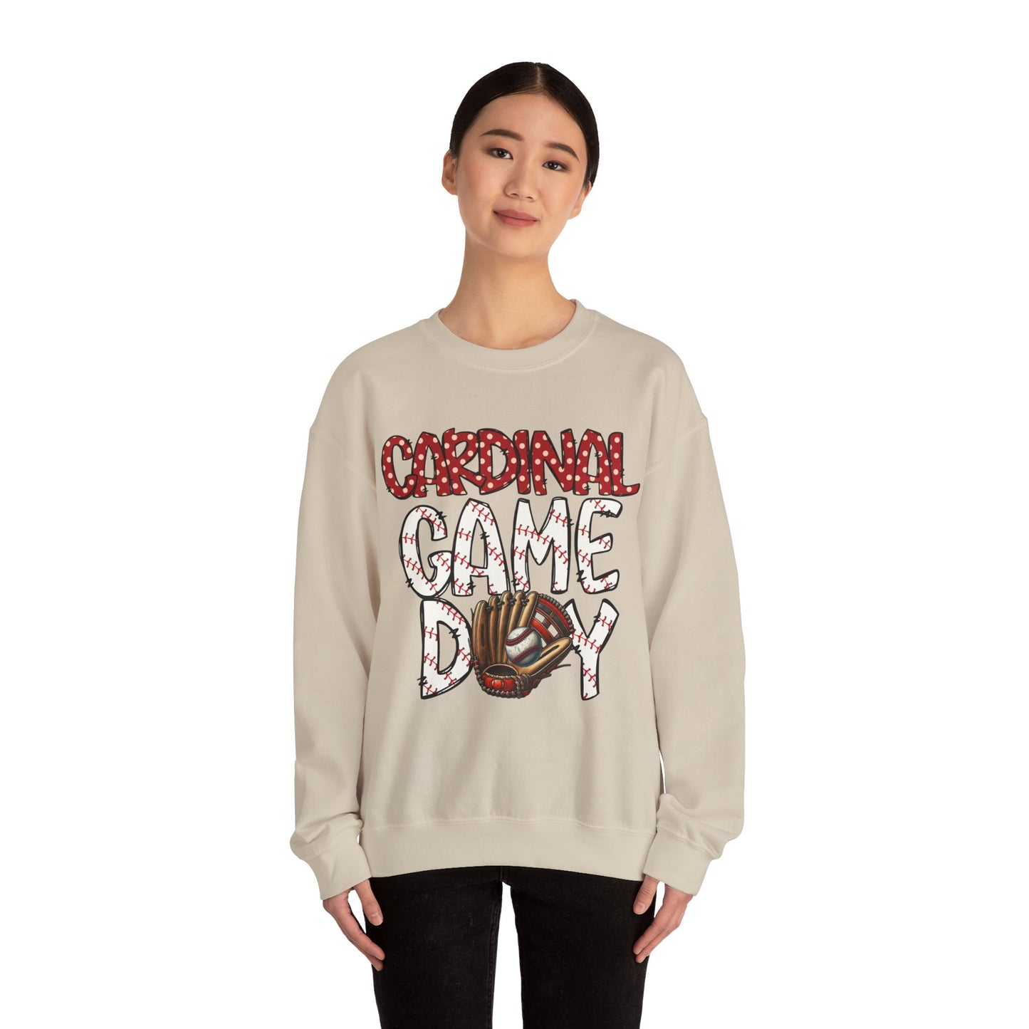 Cardinal Baseball Game Day - Unisex Heavy Blend™ Crewneck Sweatshirt