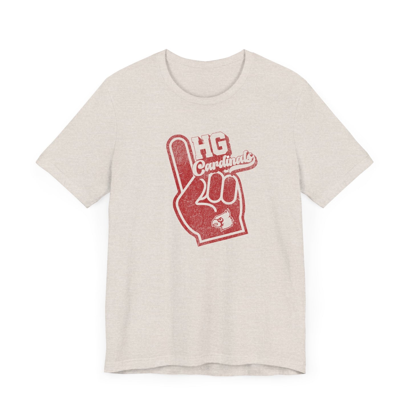 Vintage Foam Finger HG Cardinals - Bella + Canvas Short Sleeve Tee