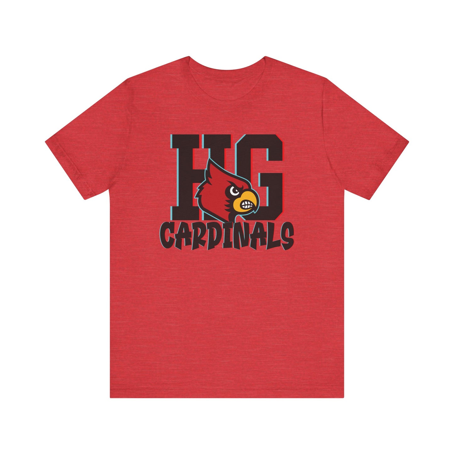 HG Cardinals 3D Shadow - Bella + Canvas Short Sleeve Tee