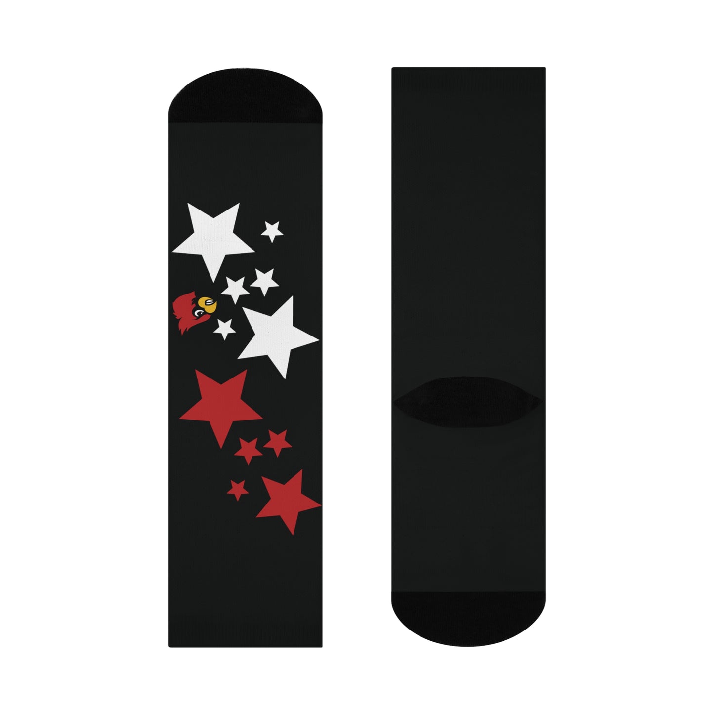 Cardinals Stars - Black Cushioned Crew Socks