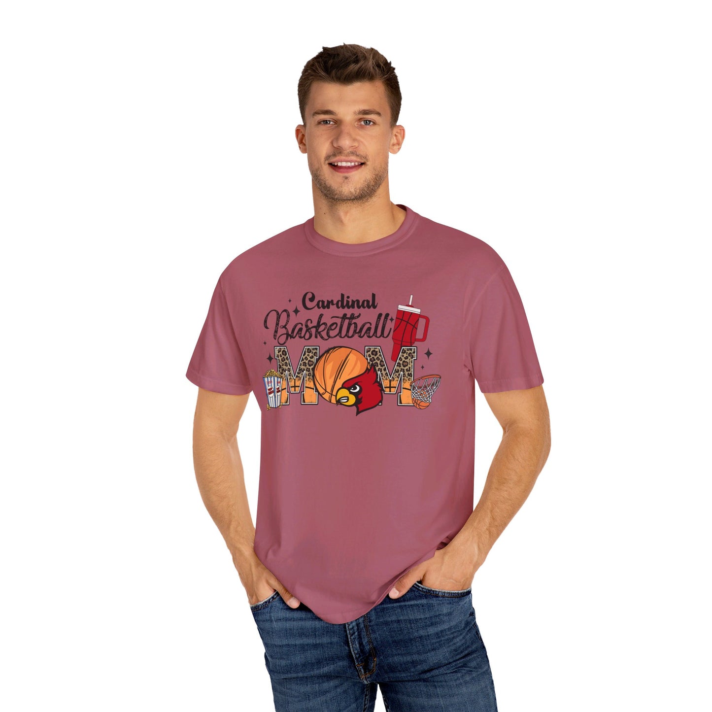 Cardinal Basketball Mom - Comfort Colors T-shirt