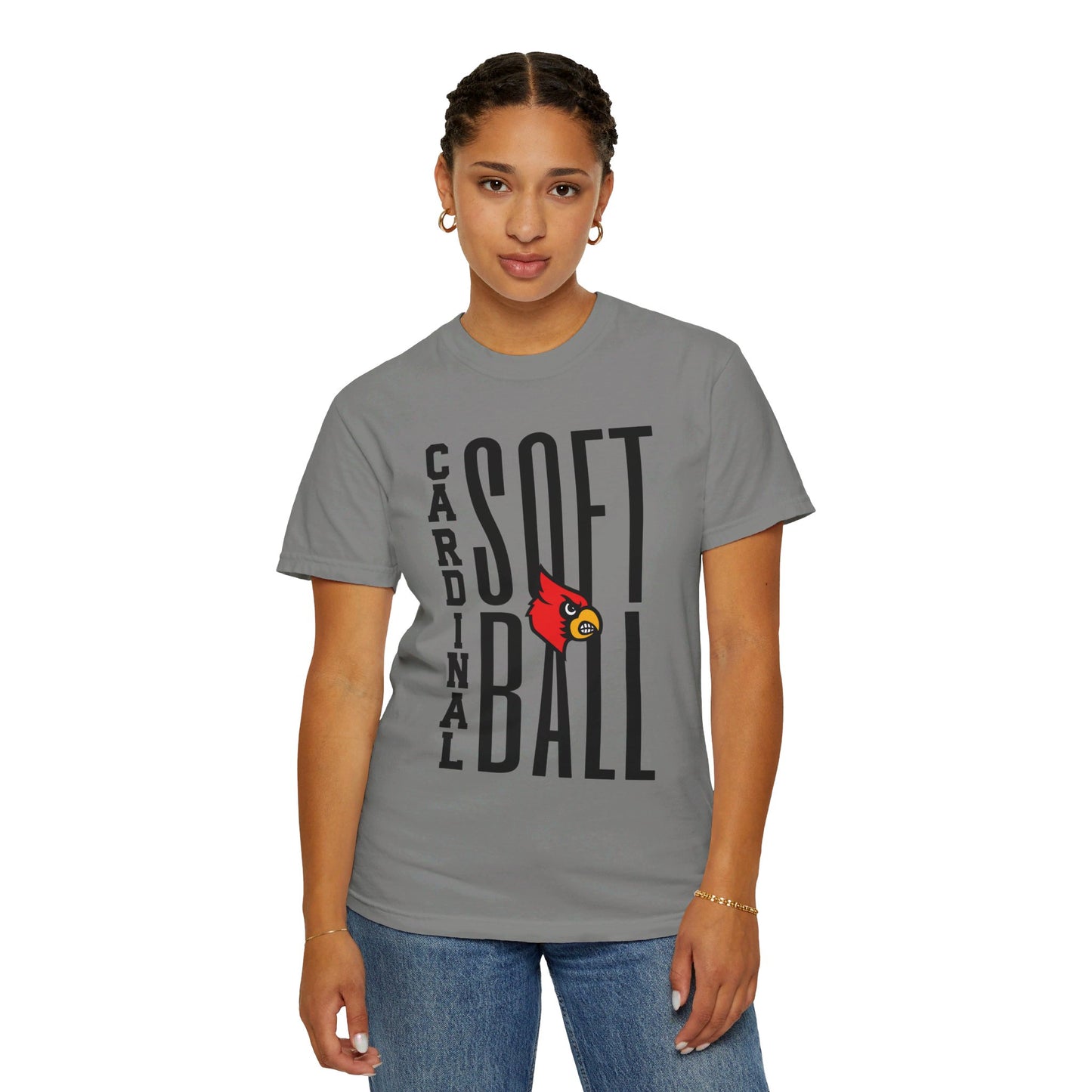 Cardinal Softball - Comfort Colors T-shirt