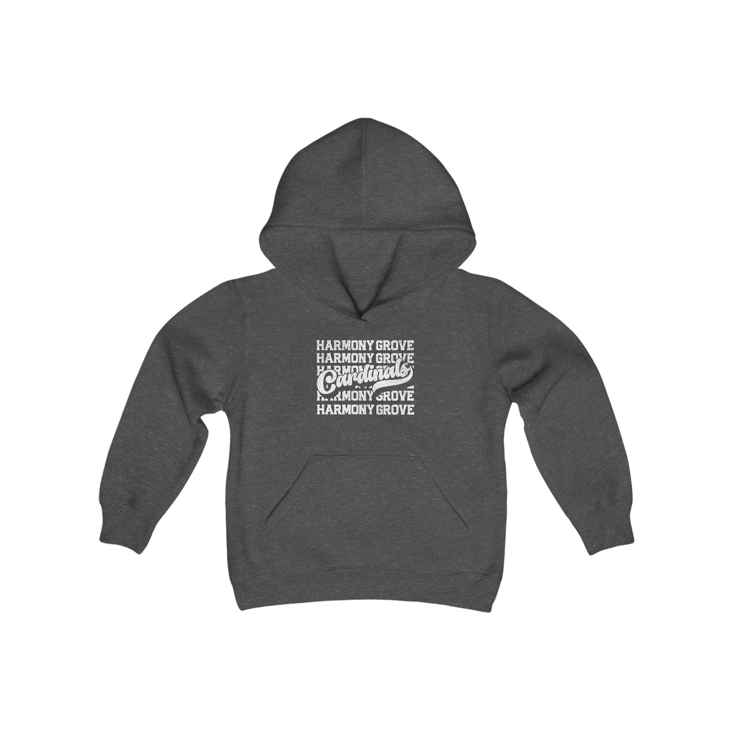 Vintage Harmony Grove Cardinals - Youth Heavy Blend Hooded Sweatshirt