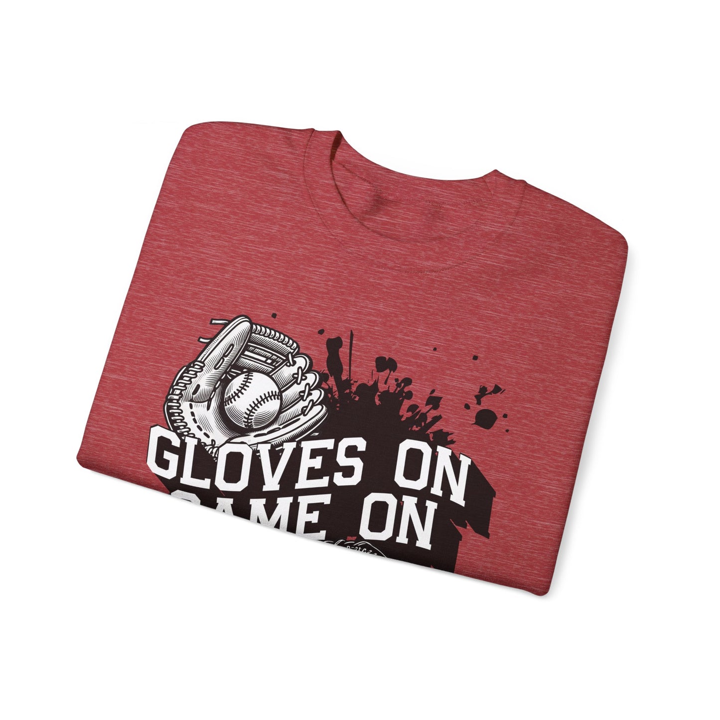 Gloves on Game On Softball and Baseball - Unisex Heavy Blend™ Crewneck Sweatshirt
