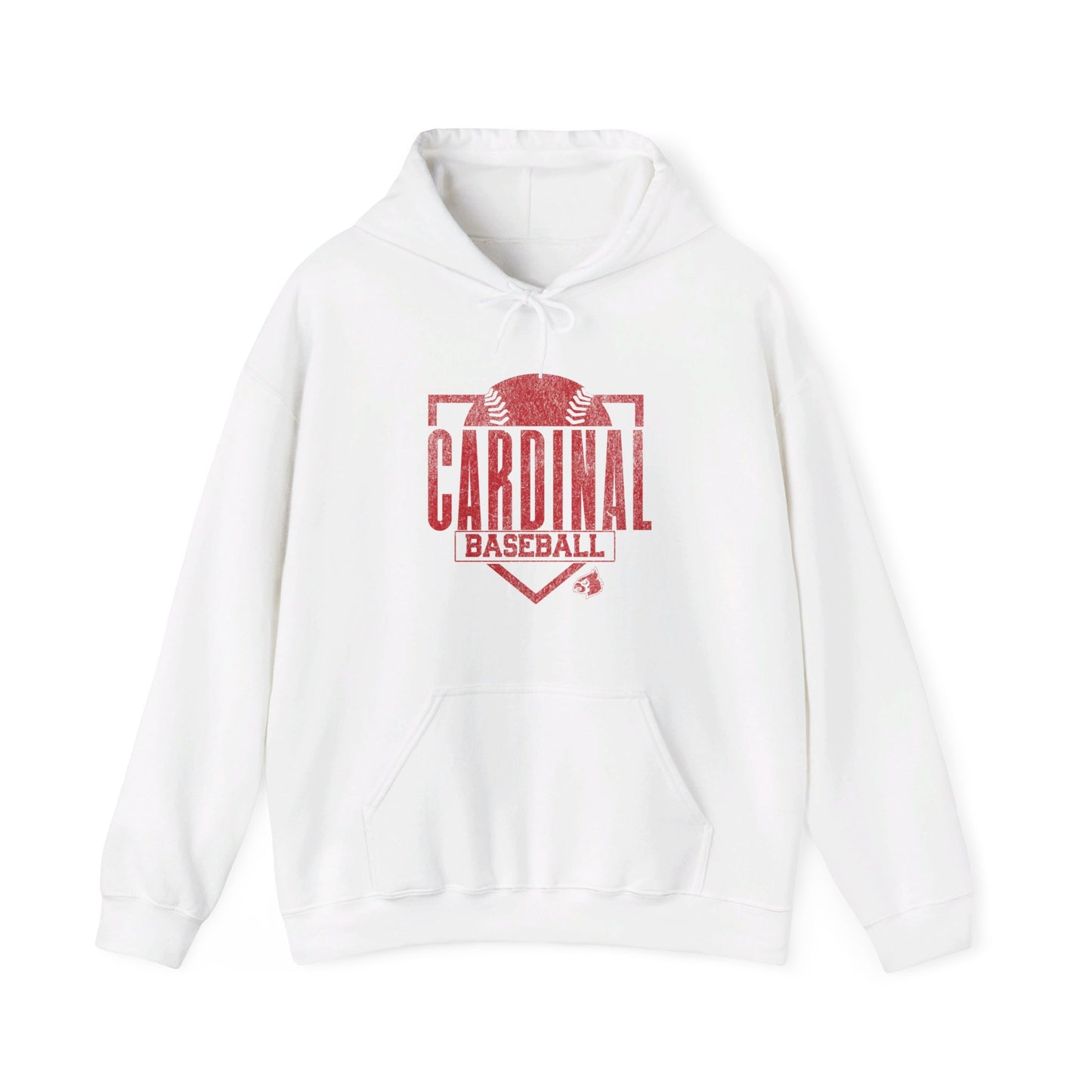 Vintage Cardinal Baseball Plate - Unisex Heavy Blend™ Hooded Sweatshirt