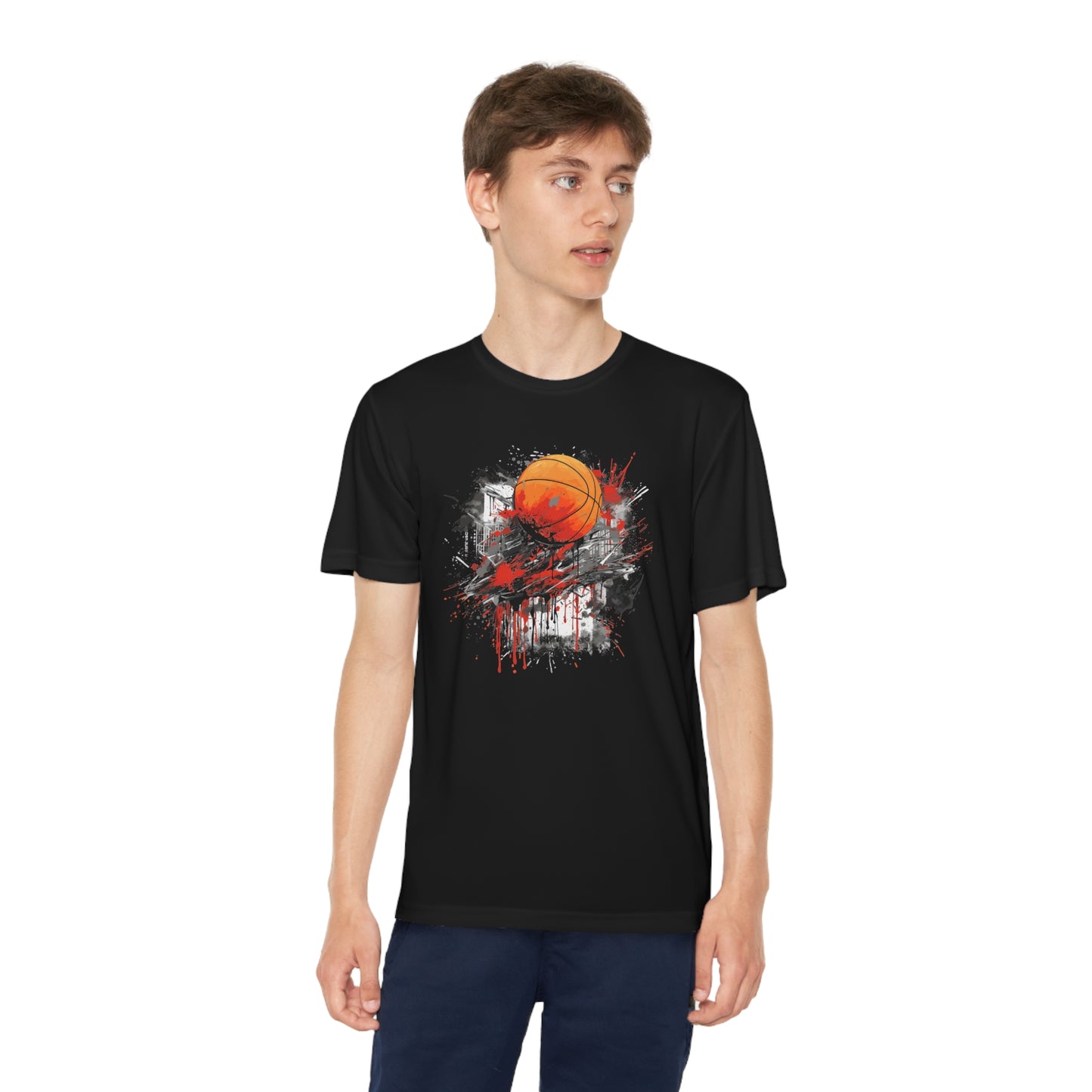 Basketball Graffiti - Youth Sport-Tek® Competitor™ Tee