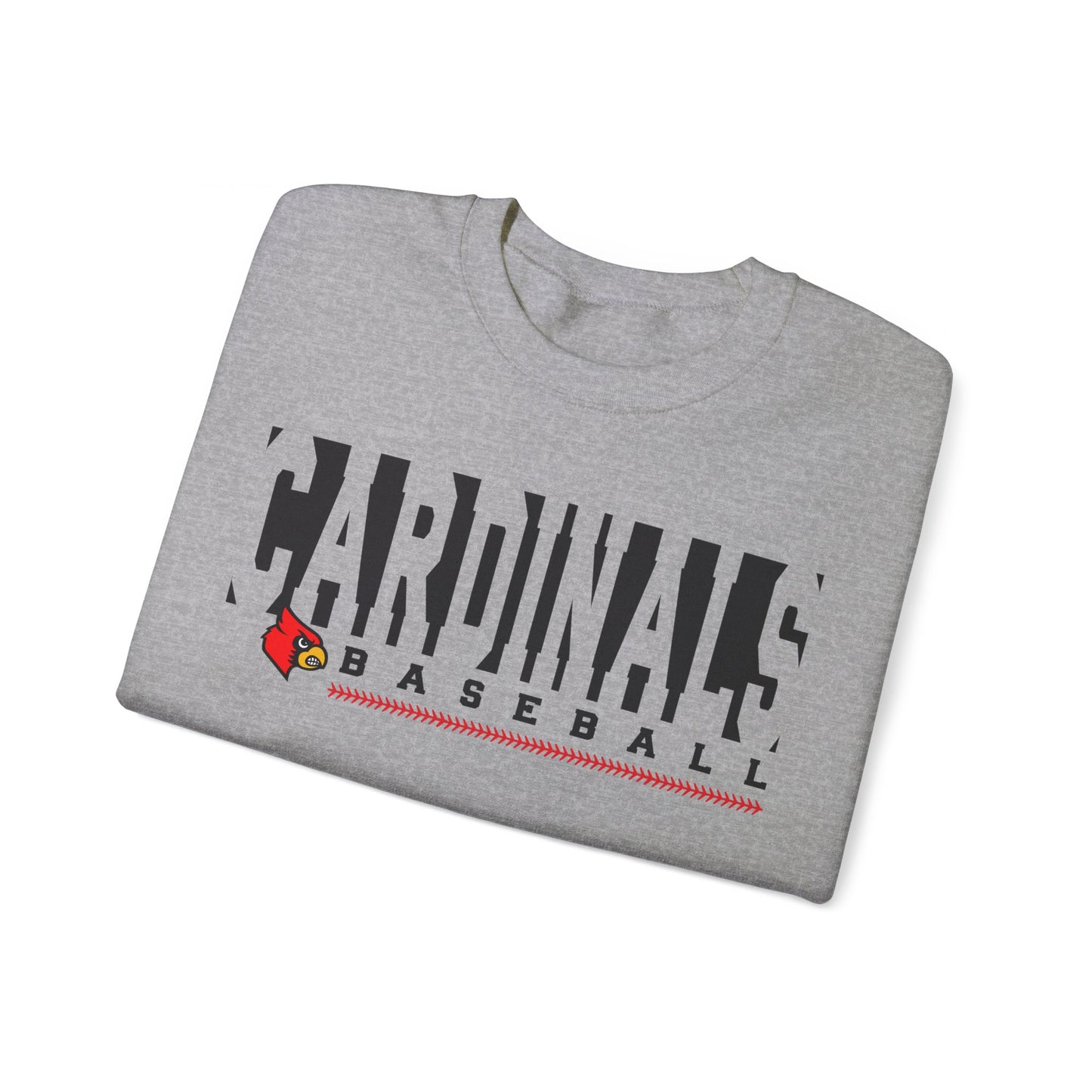 Cardinals Baseball Inset Text - Unisex Heavy Blend™ Crewneck Sweatshirt