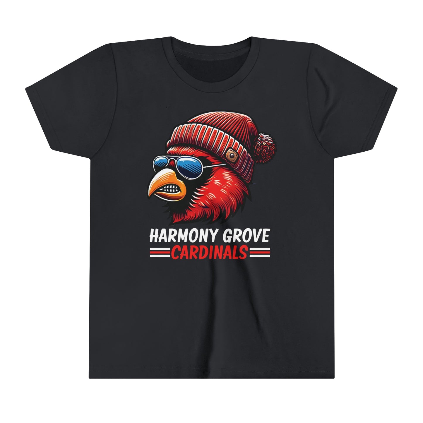 Hipster Harmony Grove Cardinal - Bella + Canvas Youth Tee