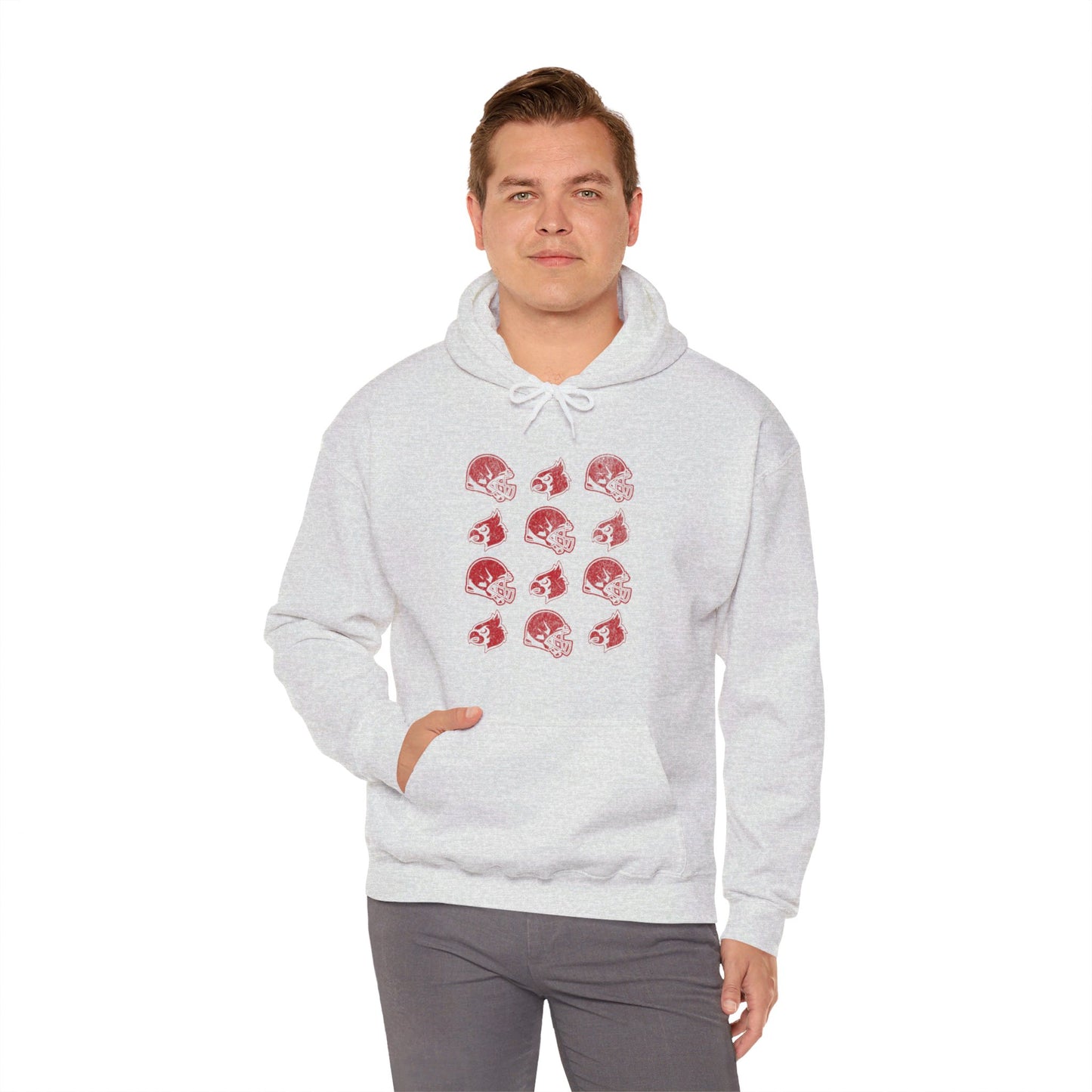 Vintage Helmets and Cardinals - Unisex Heavy Blend™ Hooded Sweatshirt