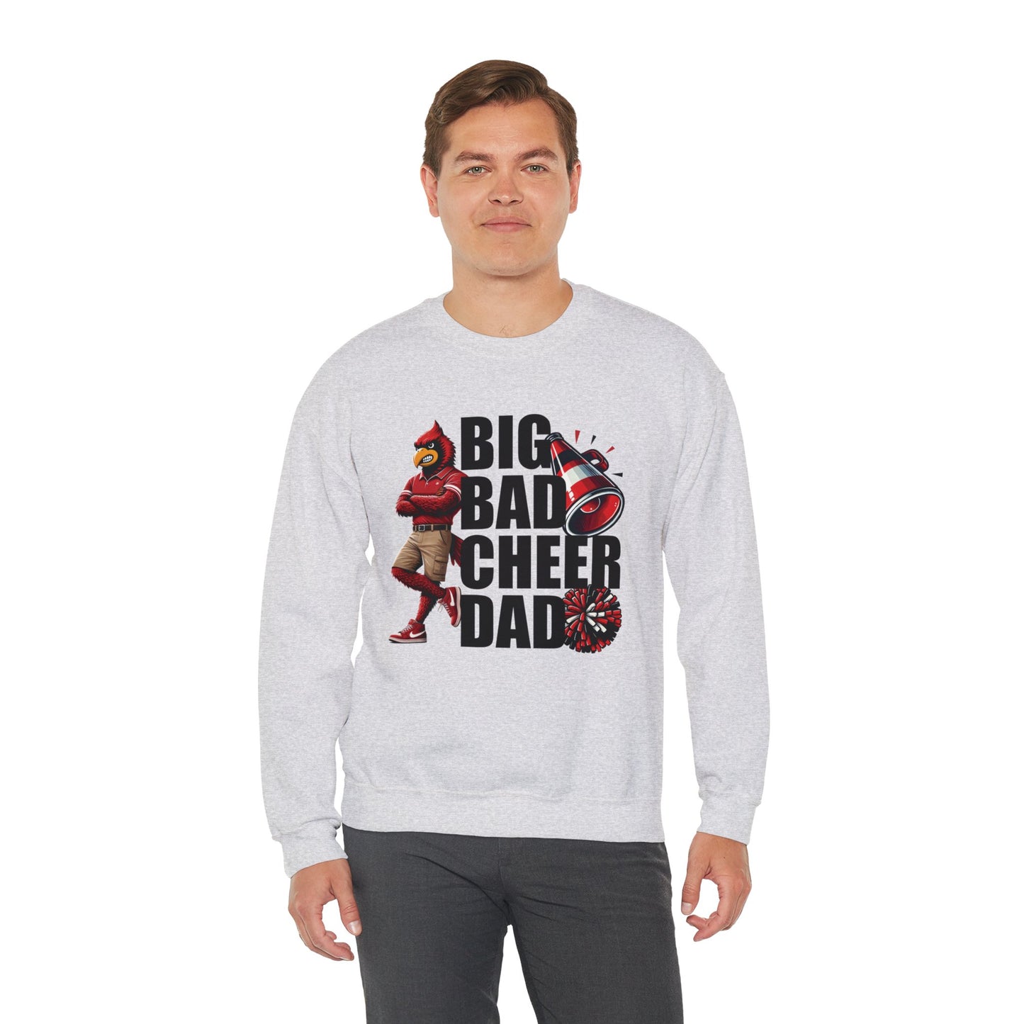 Big Bad Cheer Dad - Unisex Heavy Blend™ Crewneck Sweatshirt