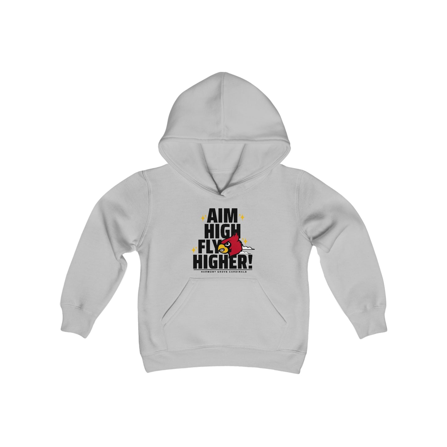 Aim High Fly Higher Cardinal - Youth Heavy Blend Hooded Sweatshirt