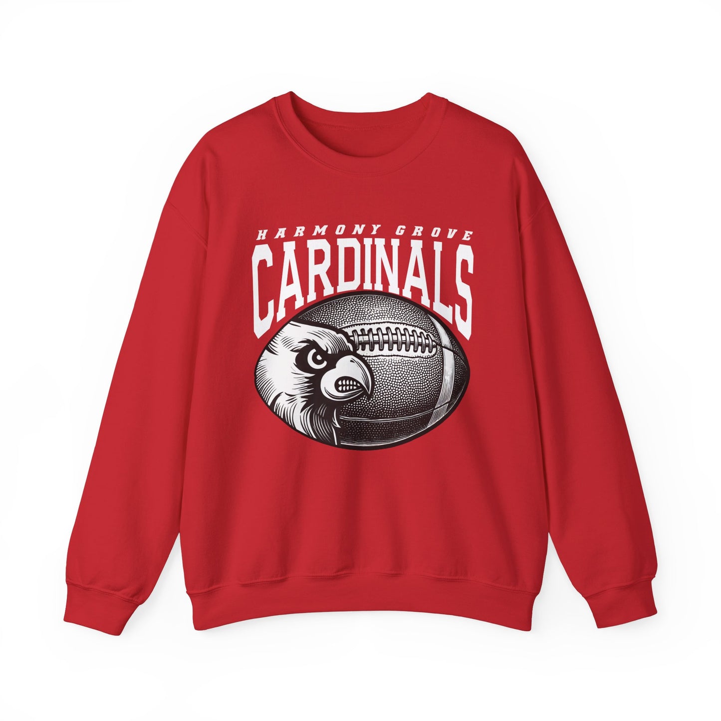 Harmony Grove Cardinals Football Inset - Heavy Blend™ Crewneck Sweatshirt