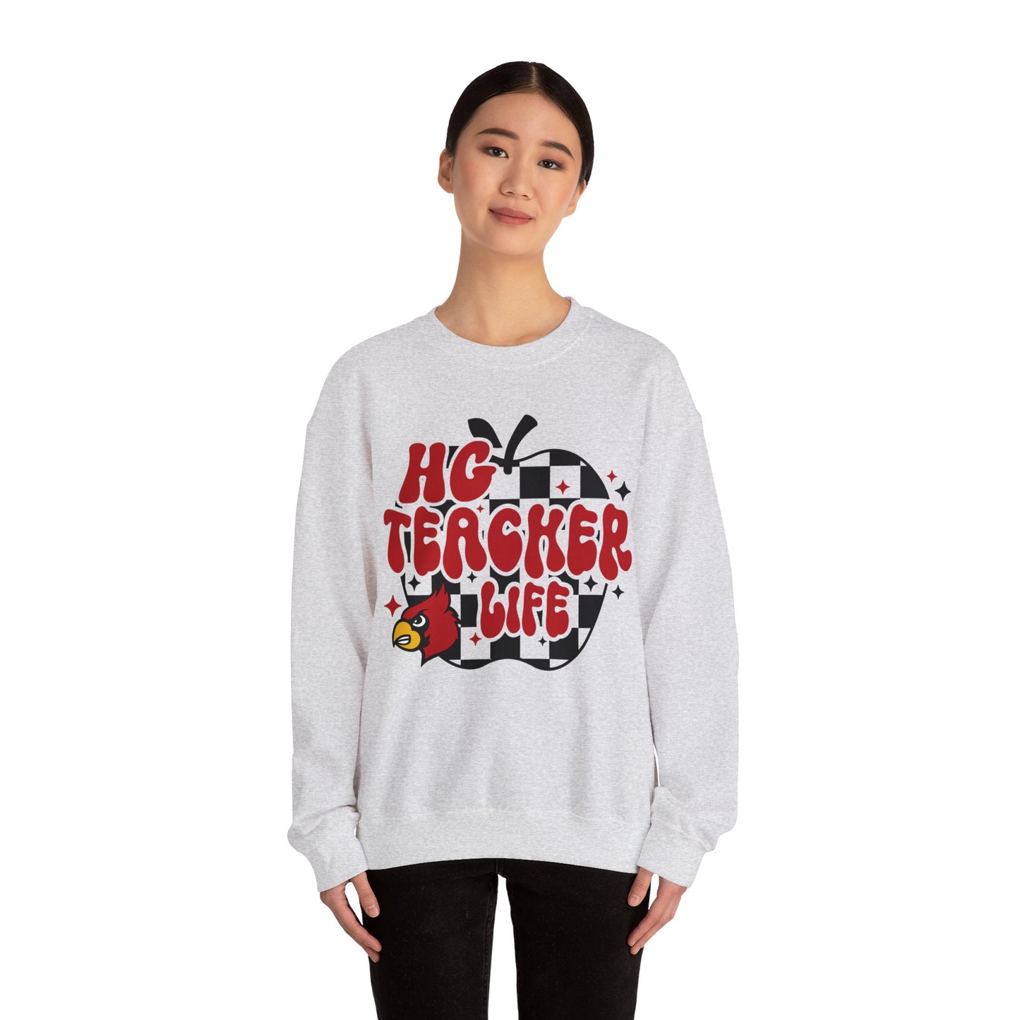 HG Teacher Life Apple - Unisex Heavy Blend™ Crewneck Sweatshirt