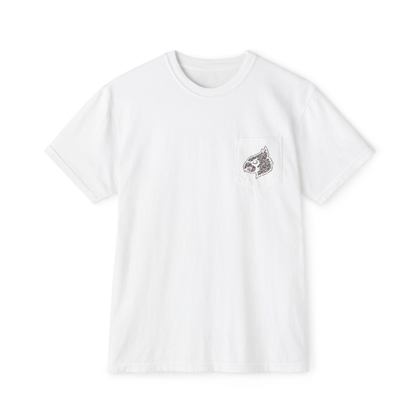 Unisex Pocket T-Shirt Cardinal + HG - Comfort Colors Tshirt