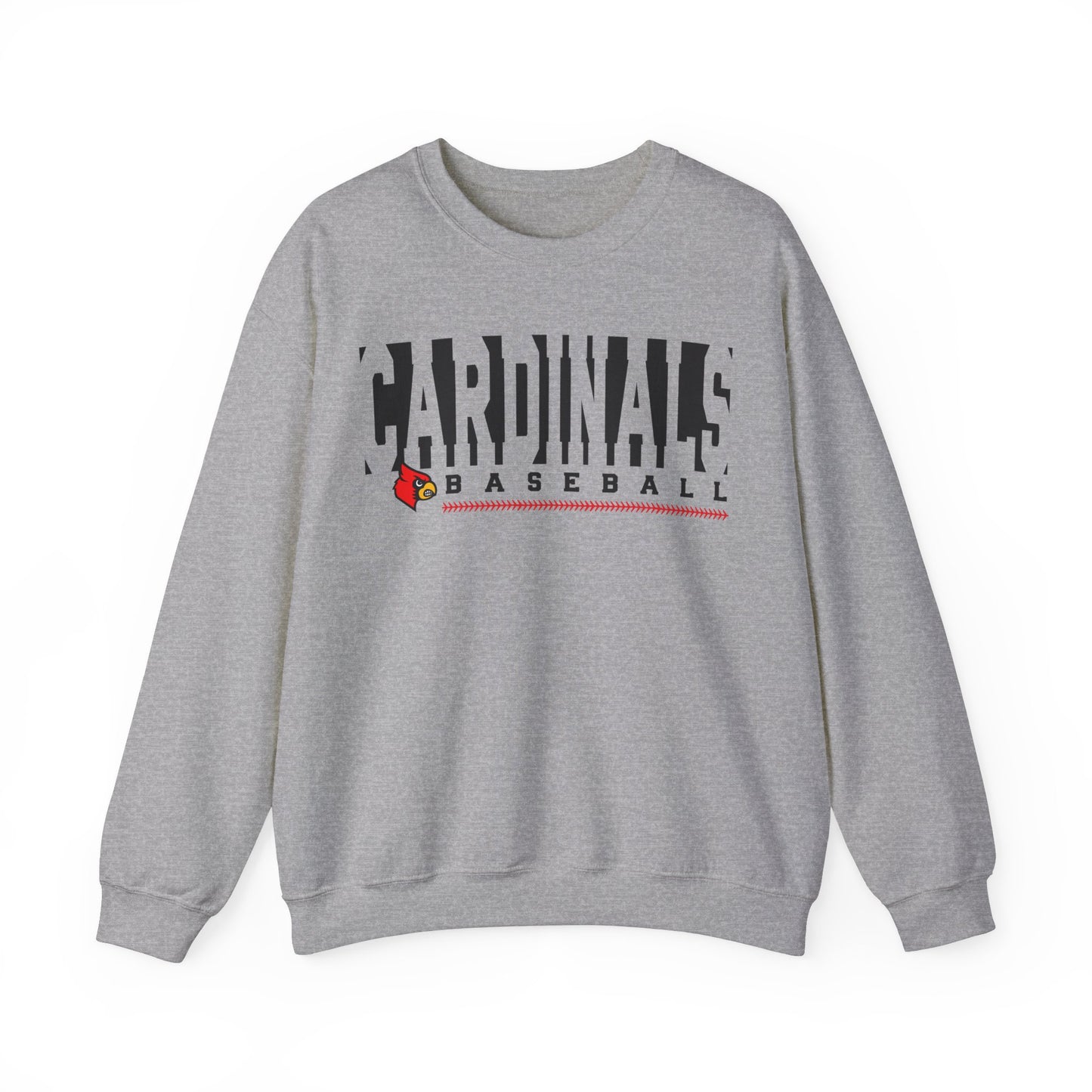 Cardinals Baseball Inset Text - Unisex Heavy Blend™ Crewneck Sweatshirt