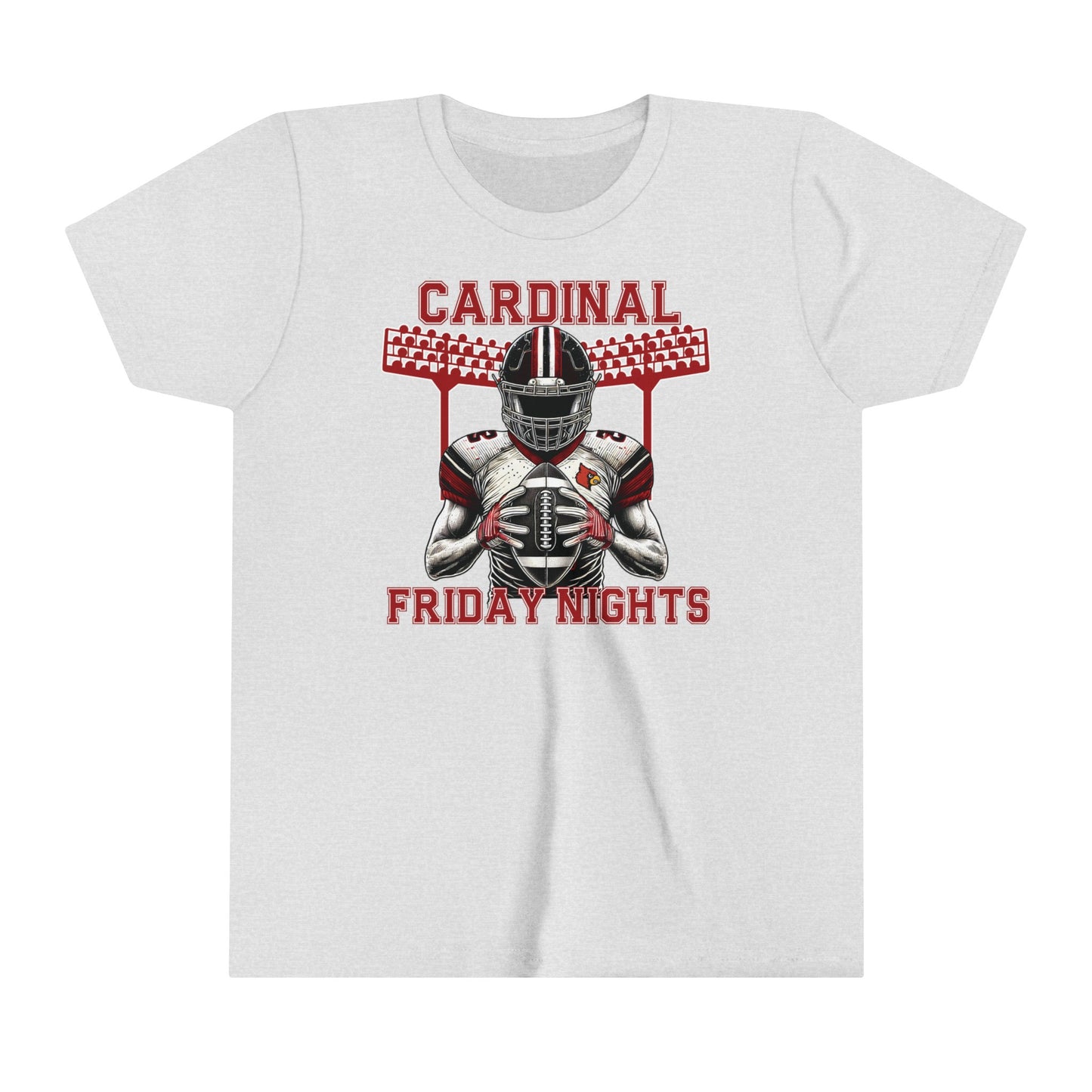 Cardinal Friday Nights Football - Bella + Canvas Youth Tee