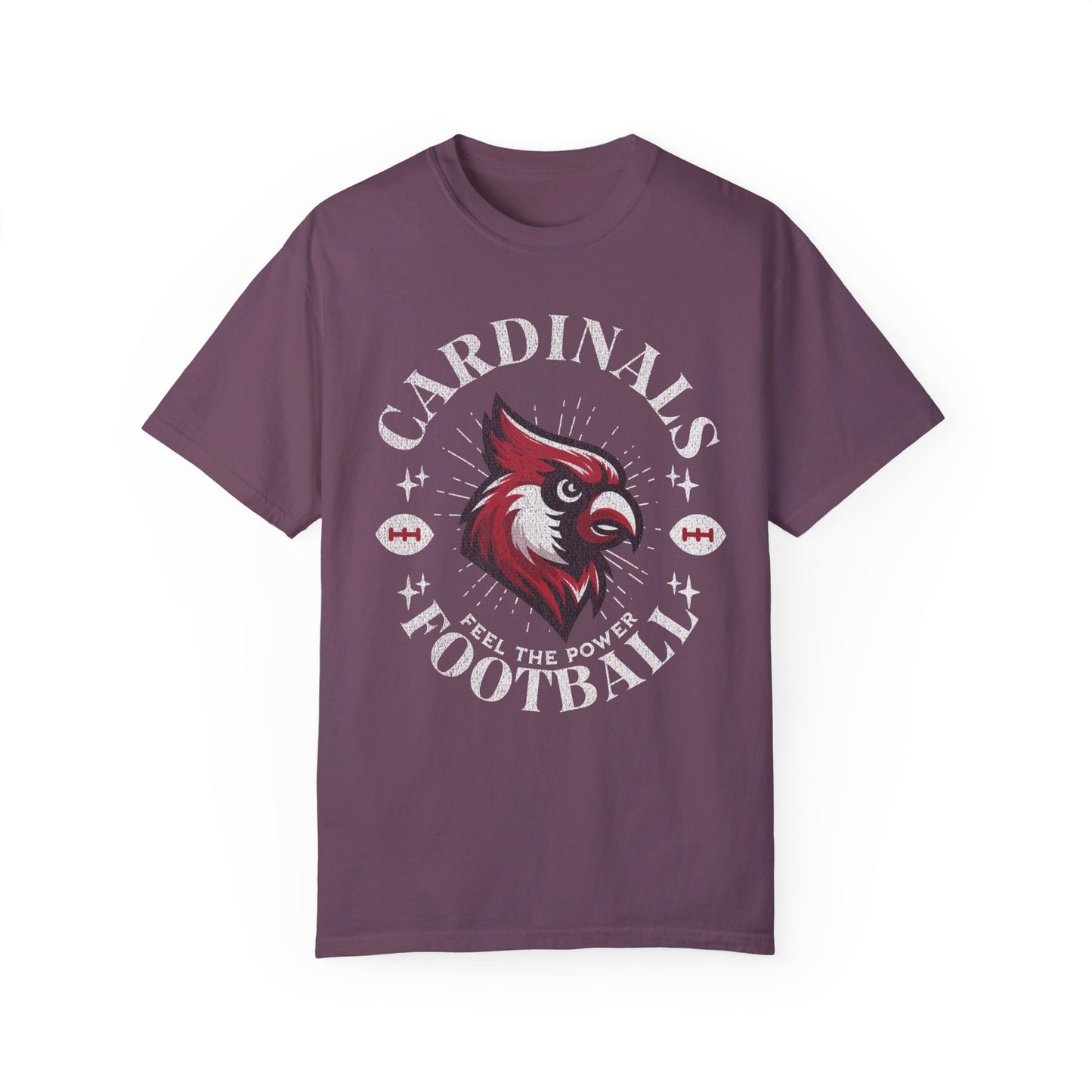 Cardinal Football Distressed - Comfort Colors T-shirt