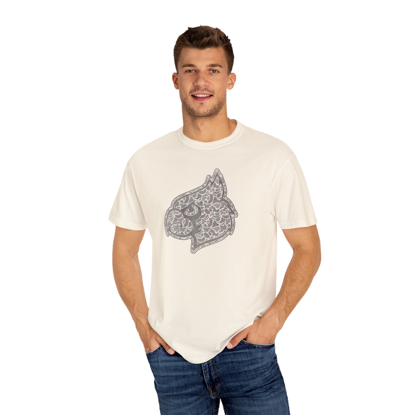 Old School Camo Cardinal Mascot - Comfort Colors T Shirt