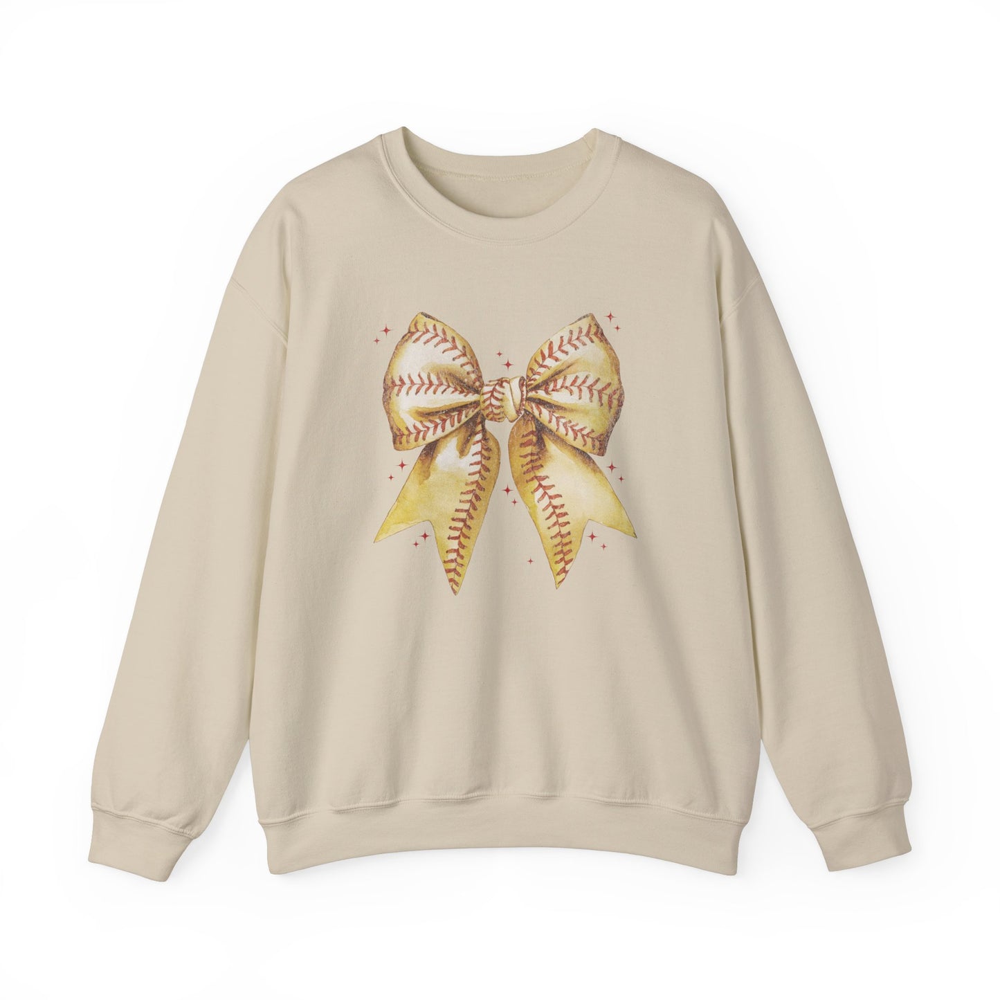Game Day Softball Coquette Bow - Unisex Heavy Blend™ Crewneck Sweatshirt