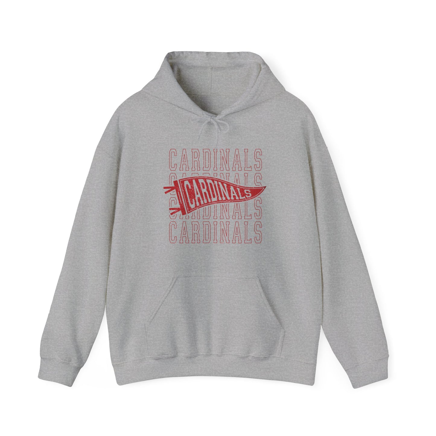 Vintage Cardinals Pennant - Unisex Heavy Blend™ Hooded Sweatshirt