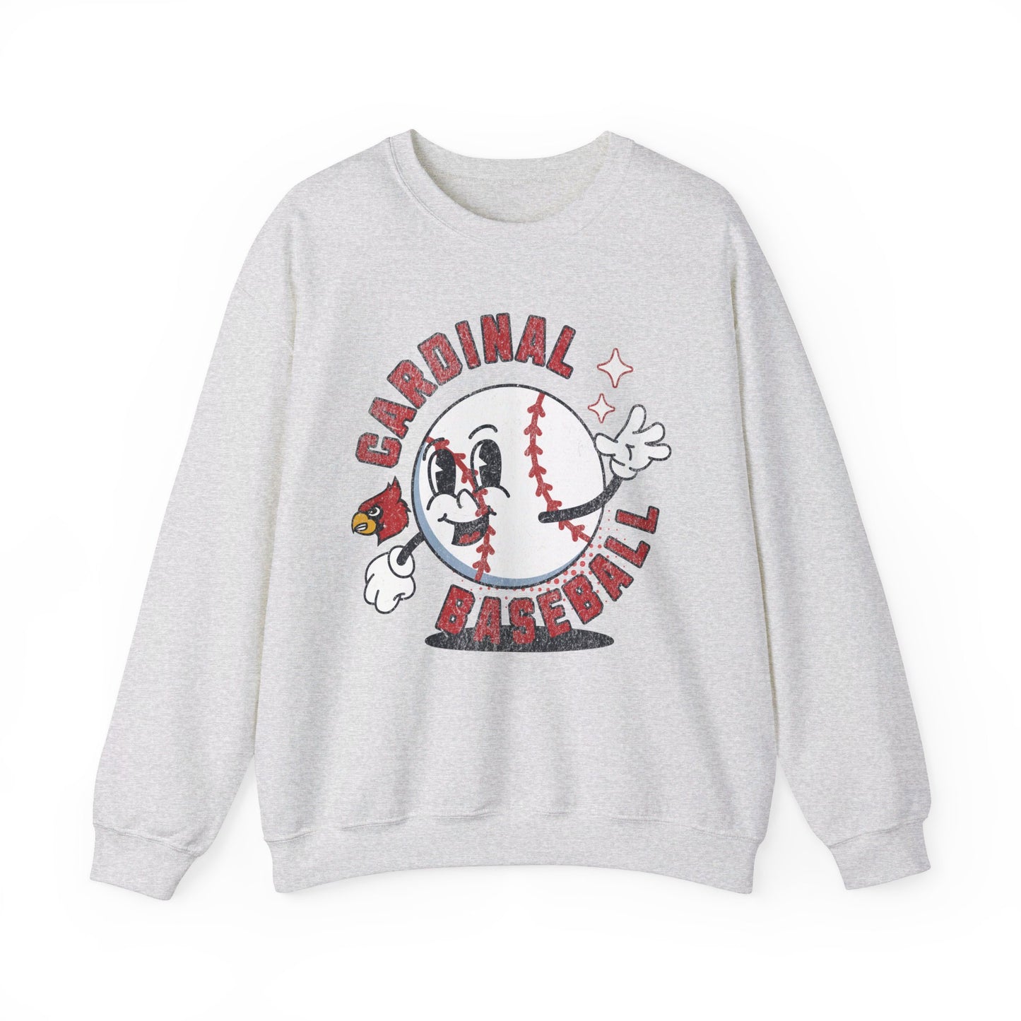 Retro Cardinal Baseball - Unisex Heavy Blend™ Crewneck Sweatshirt