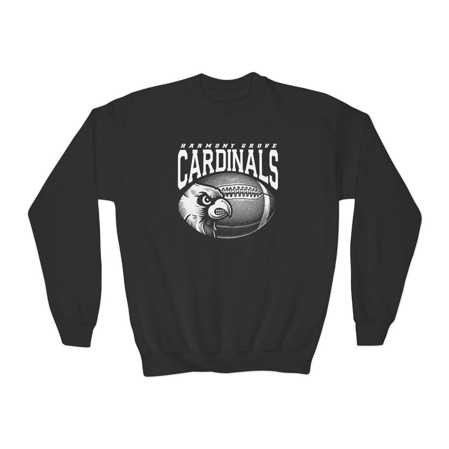 Harmony Grove Cardinals Football - Youth Crew Sweatshirt