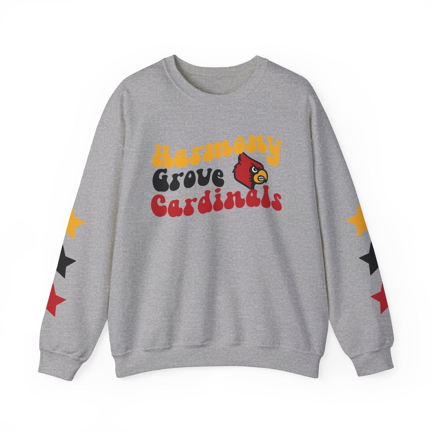 Harmony Grove Cardinals Star Sleeves - Unisex Heavy Blend™ Crewneck Sweatshirt
