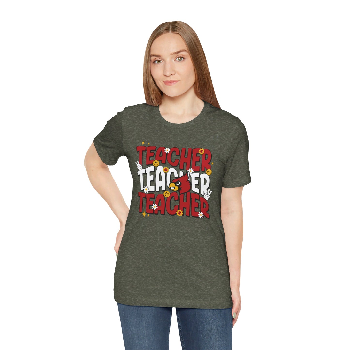 Groovy Teacher 3 - Bella + Canvas Short Sleeve Tee