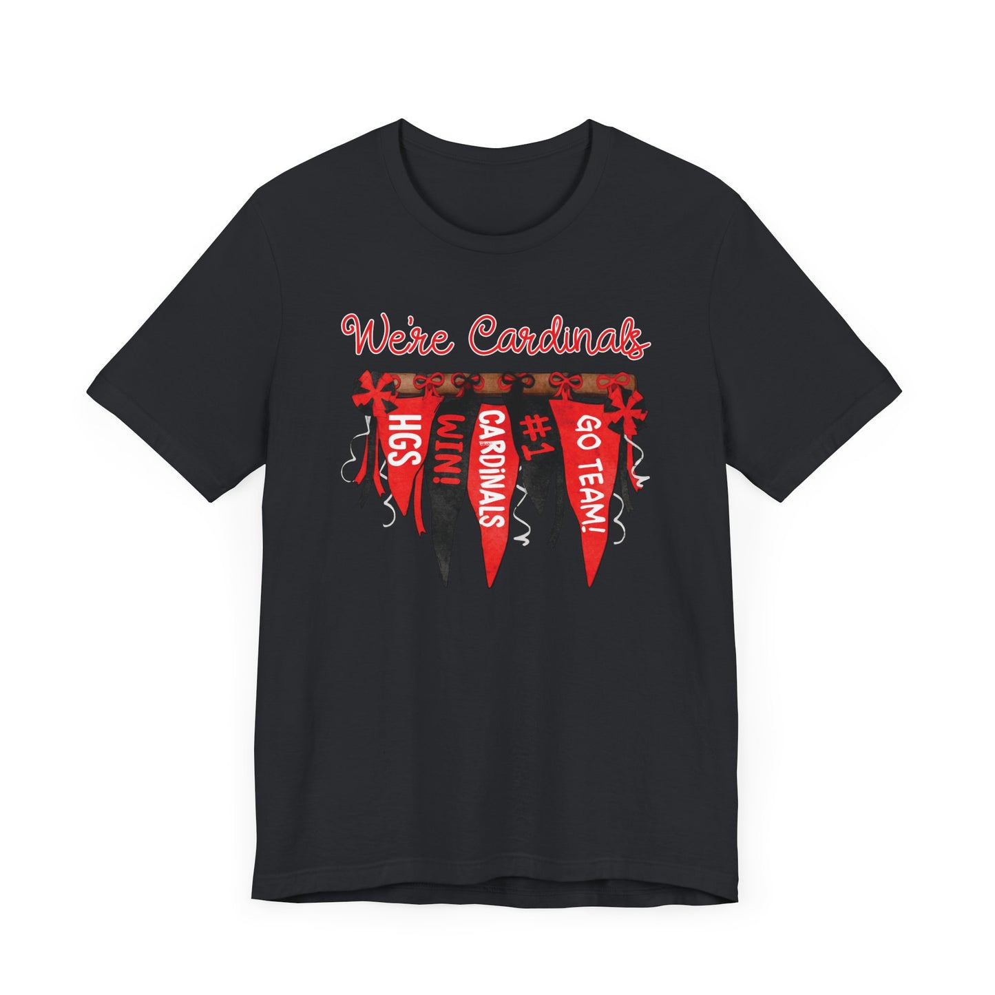 Cardinals Pennant Banner - Bella + Canvas Short Sleeve Tee