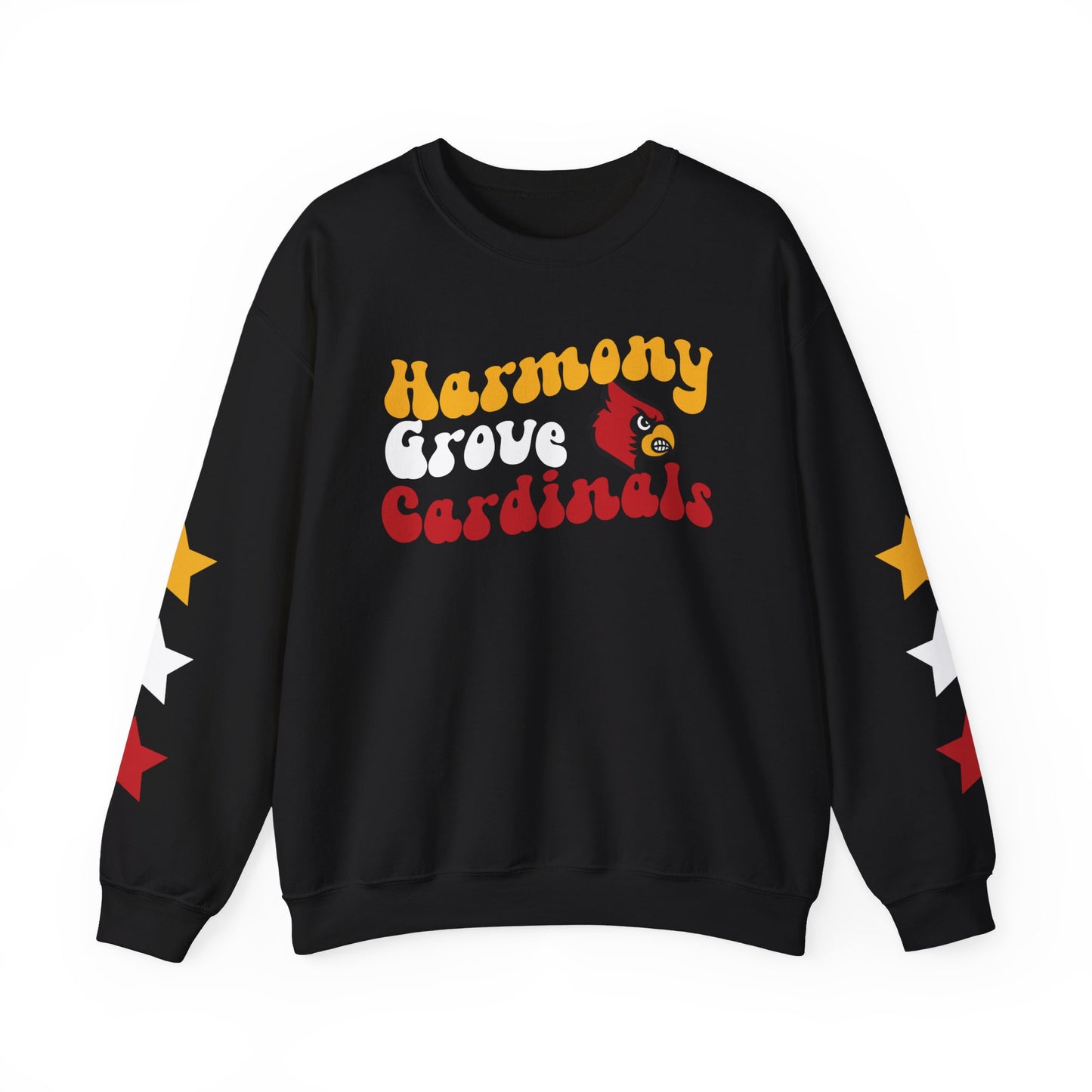 Harmony Grove Cardinals Star Sleeves - Unisex Heavy Blend™ Crewneck Sweatshirt
