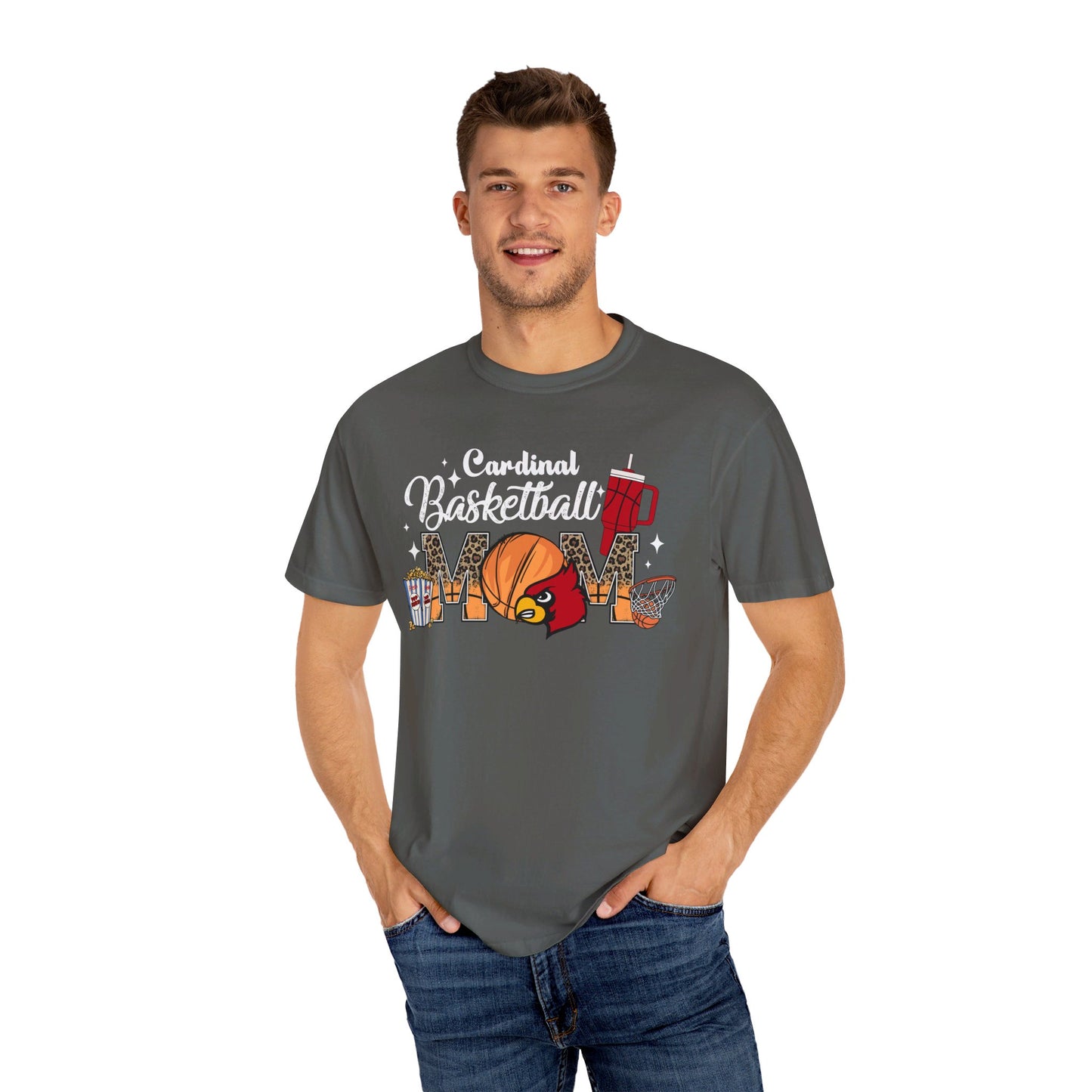 Cardinal Basketball Mom - Comfort Colors T-shirt